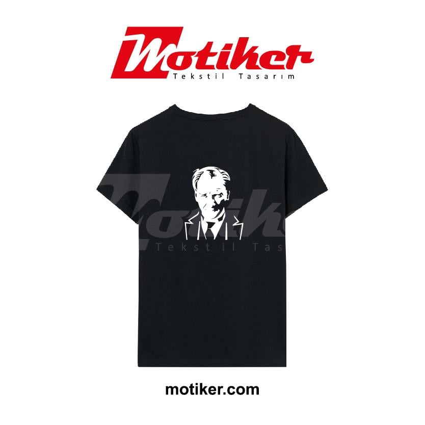 Mustafa Kemal Atatürk Silüeti Baskılı Tshirt Modeli
