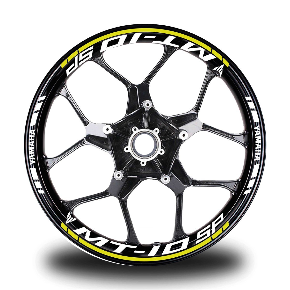 Neon Sarı Yamaha MT 10 SP Takım Jant Sticker Etiket 