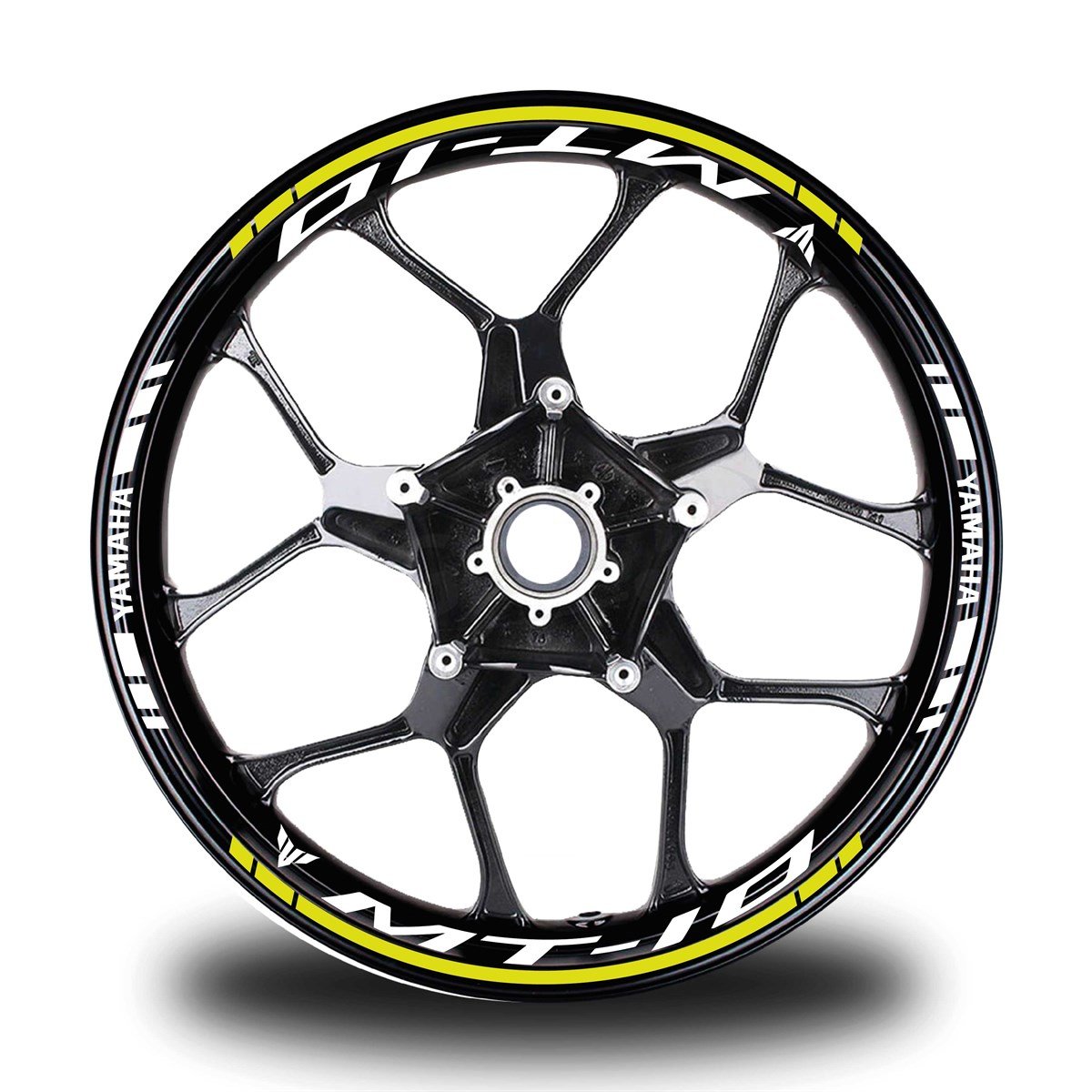 Neon Sarı Yamaha MT 10 Takım Jant Sticker Etiket 