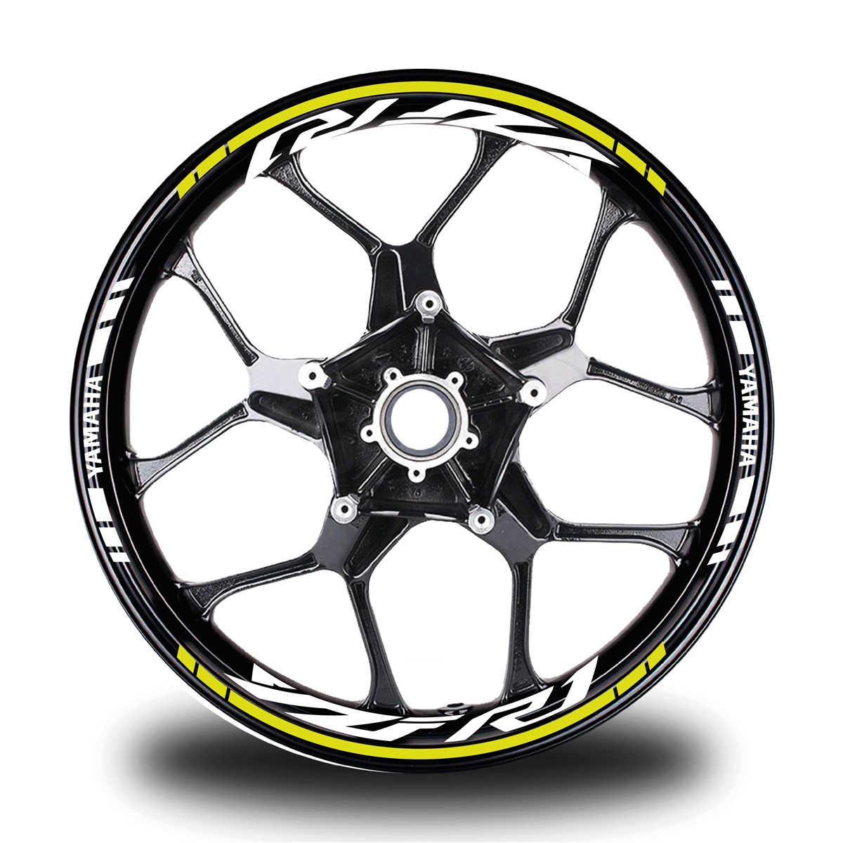 Neon Sarı Yamaha R1 Takım Jant Sticker Etiket 