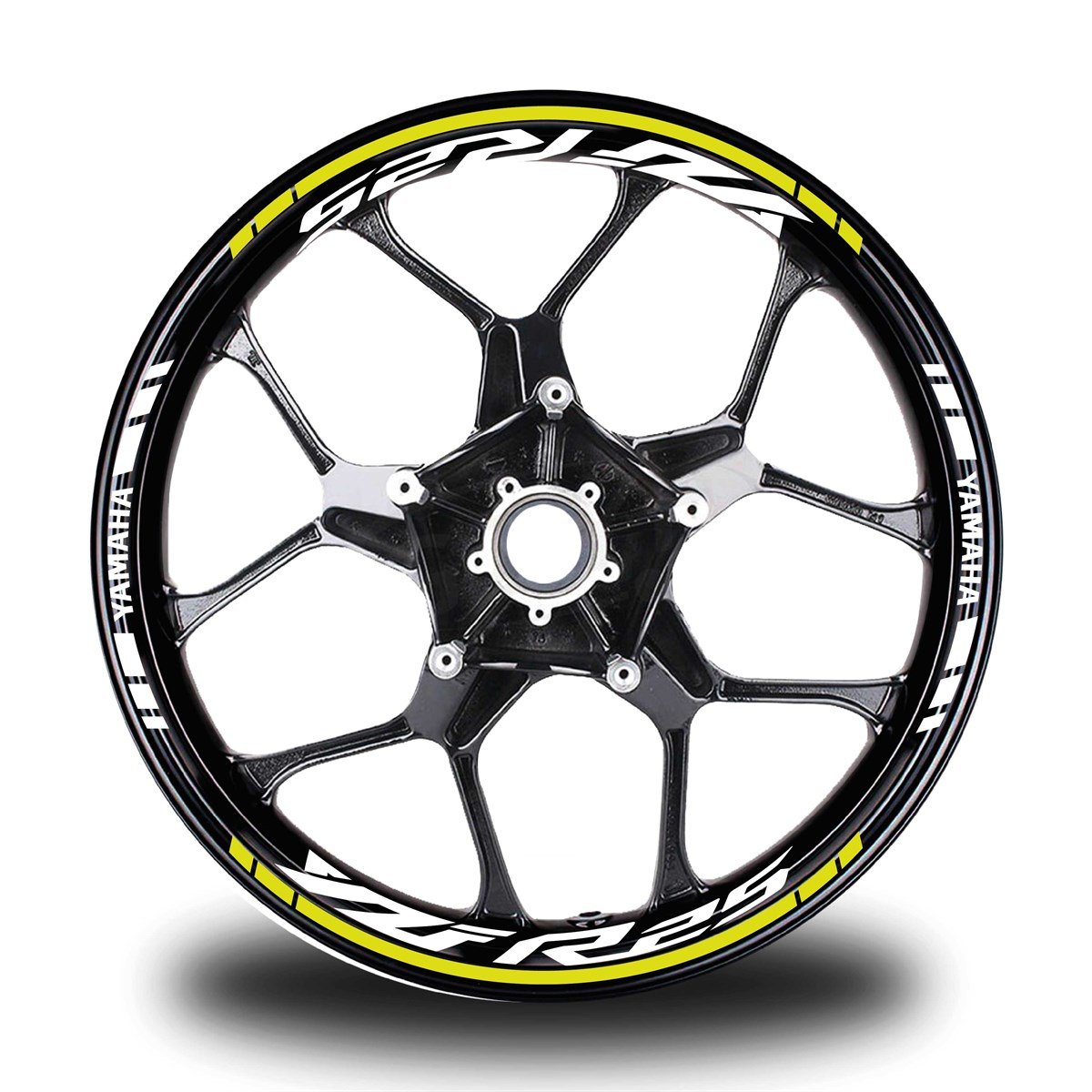 Neon Sarı Yamaha YZF R25 Takım Jant Sticker Etiket 