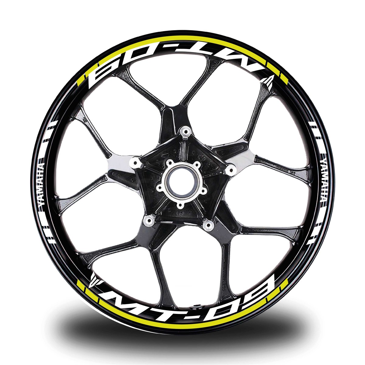 Neon SarıYamaha MT 09 Takım Jant Sticker Etiket 