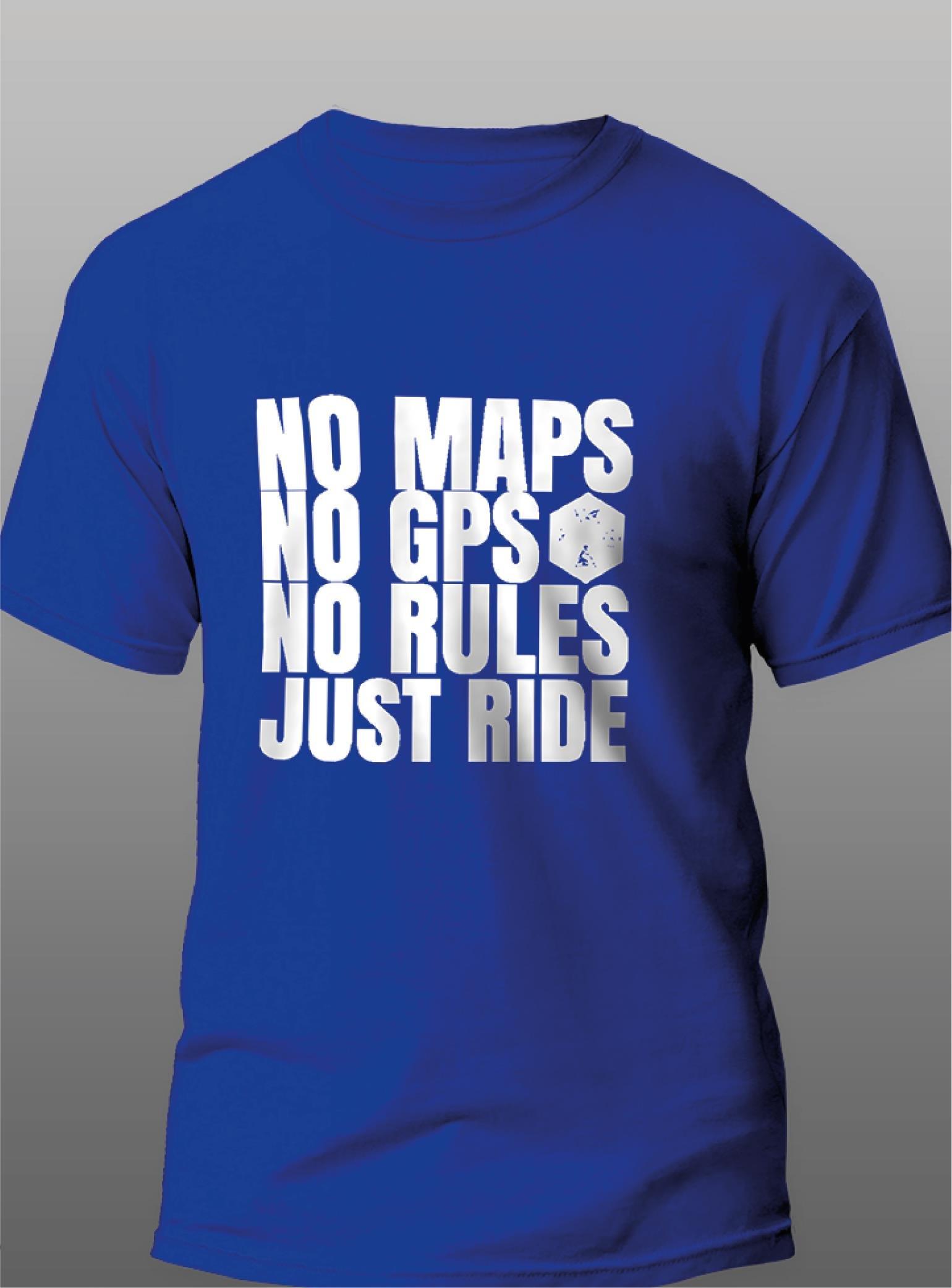 T-ShirtNo Maps Motorcu T-Shirt Modeli Siyah