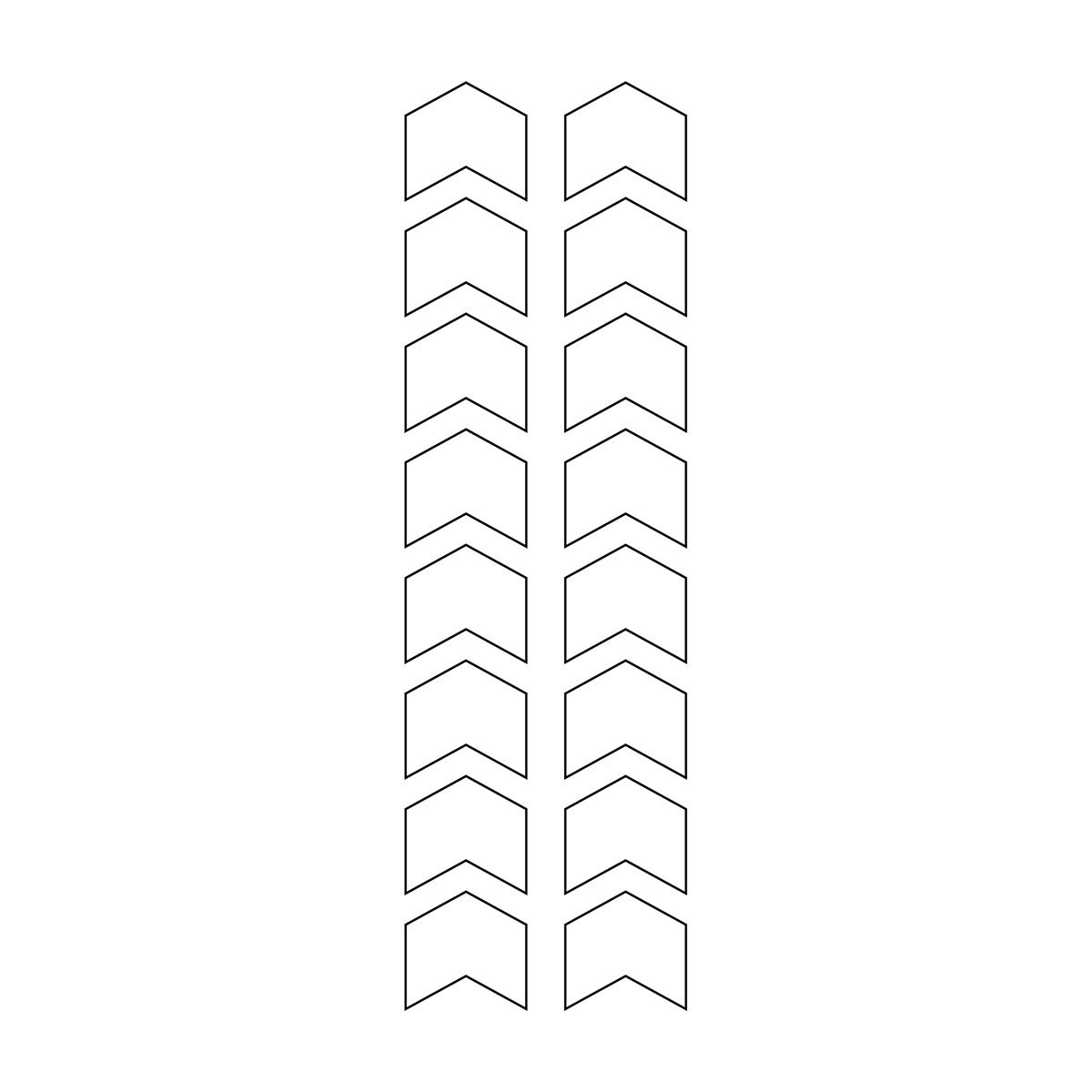 Ok Şekilli Mini Sticker Etiket Modeli