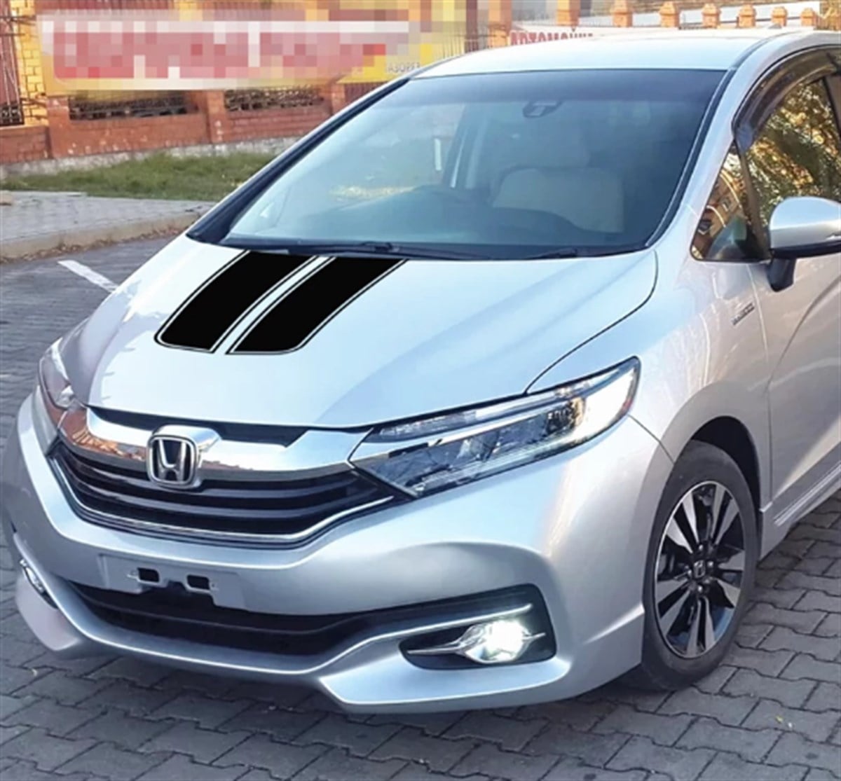 Ön Kaput Çift Çizgi Sticker Etiket Modeli