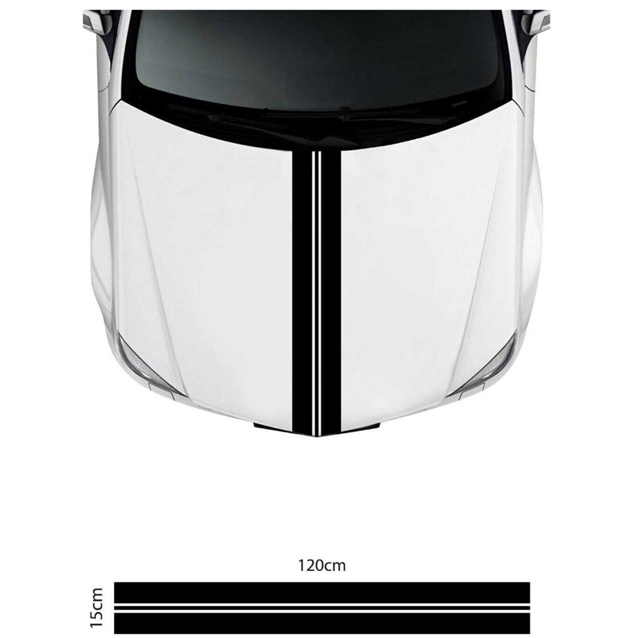 Ön Kaput Kırmızı Şerit Sticker Sticker Etiket Modeli