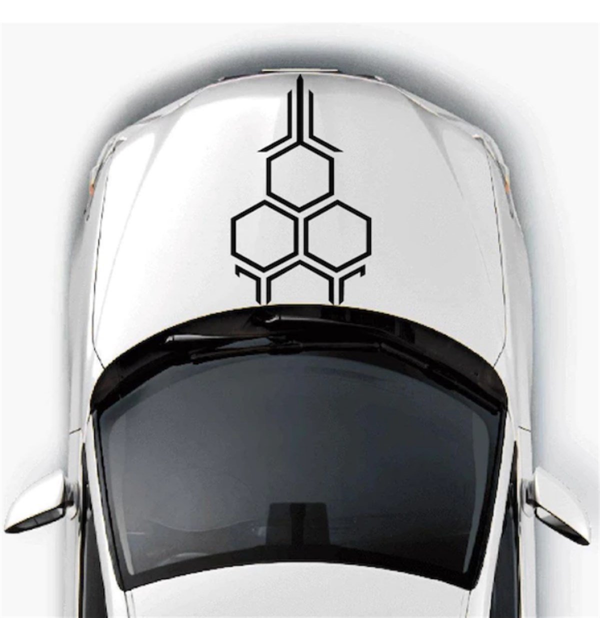 Ön Kaput Petek Desenli Sticker Etiket Modeli