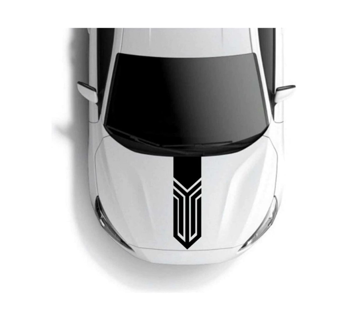 Ön Kaput Şerit Desenli Sticker Etiket Modeli