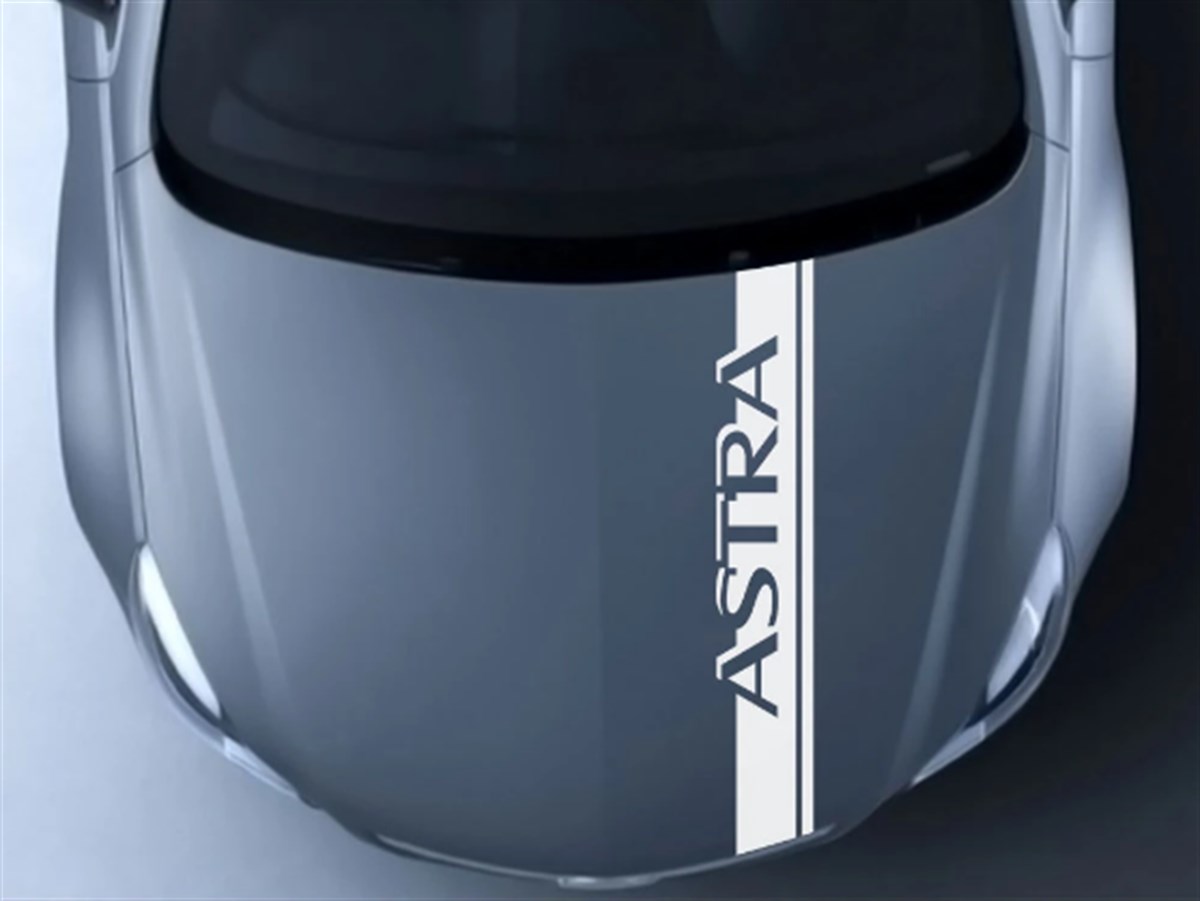 Opel Astra Ön Kaput Yazılı Sticker Etiket Modeli