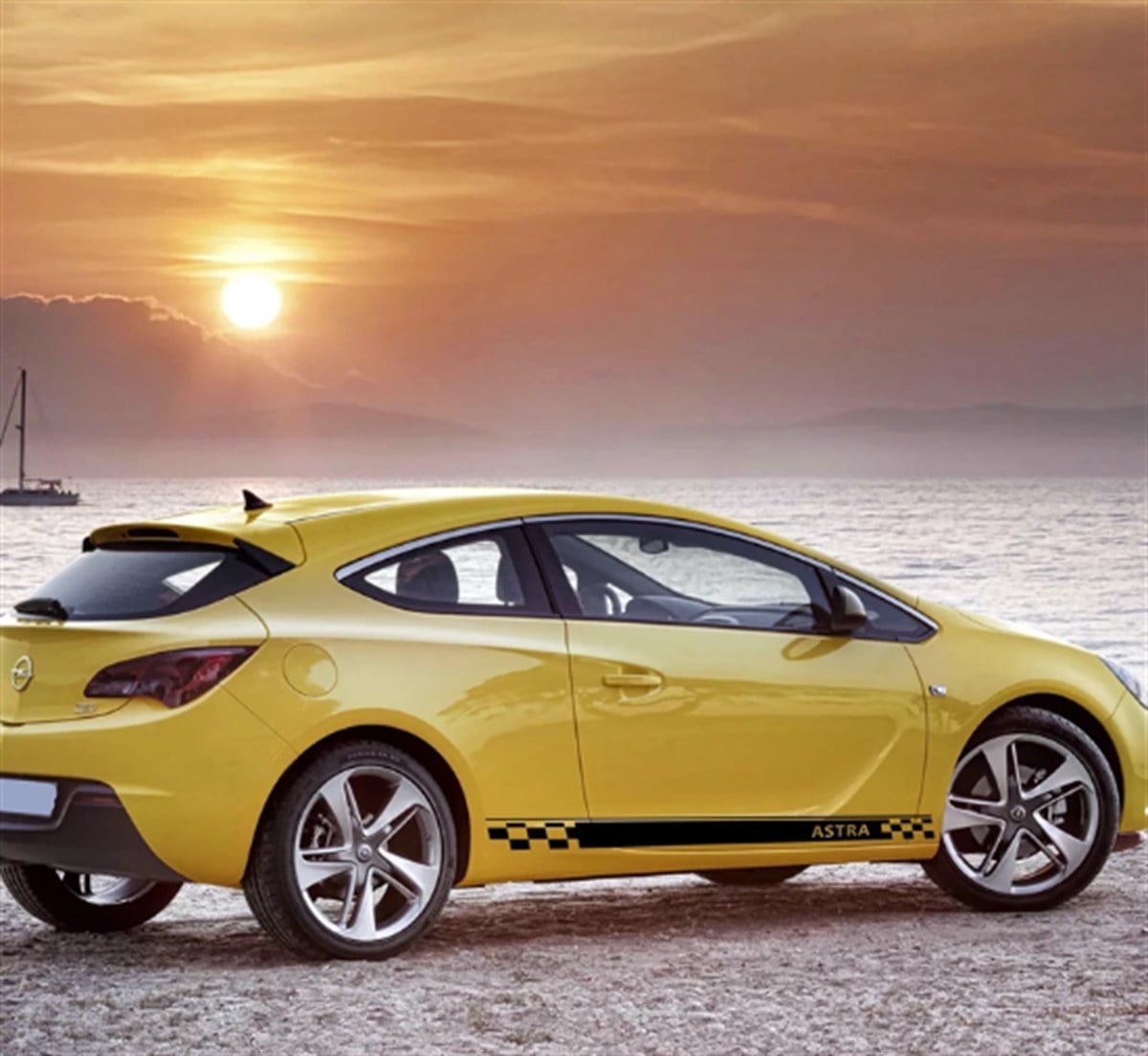 Opel Astra Yan Kapı Sticker Etiket Modeli