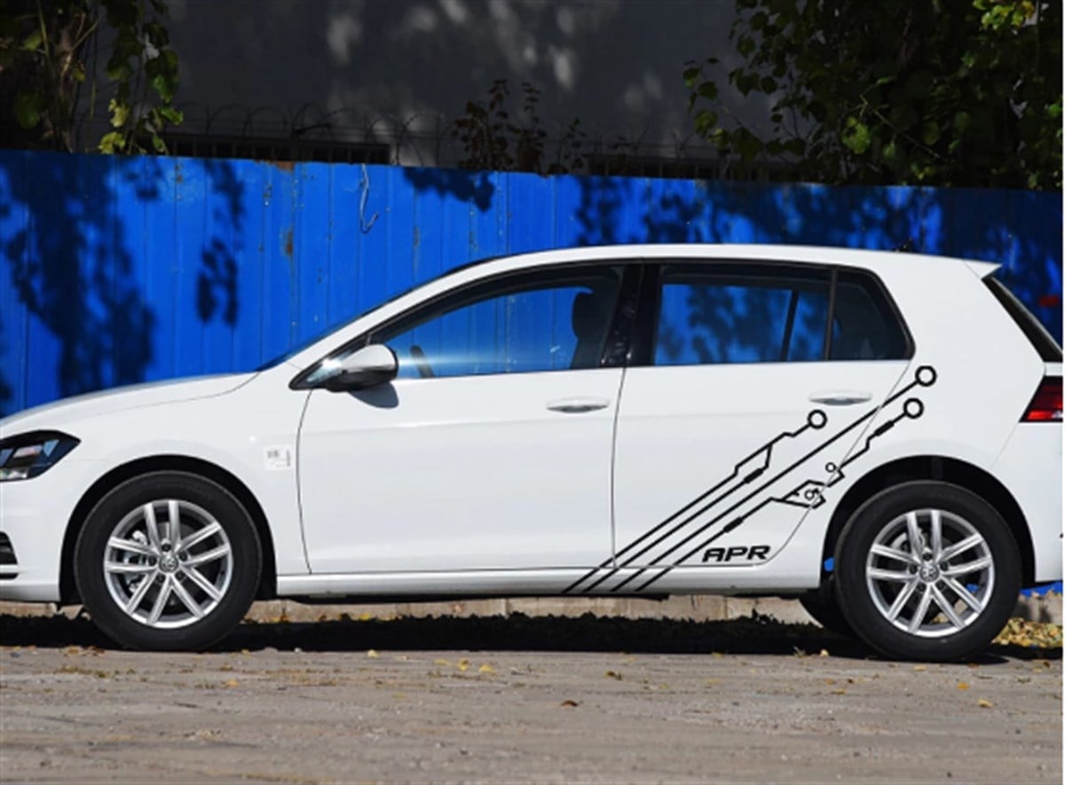 Otomobil Yan Kapı APR Sticker Etiket Modeli