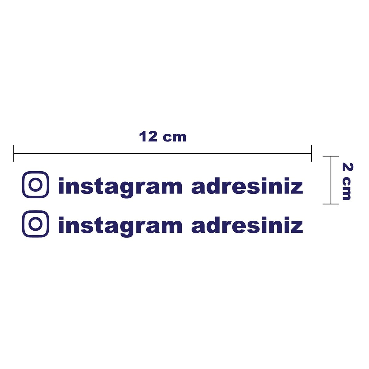 Özel İnstagram Sticker Etiket Modeli Tek Renk