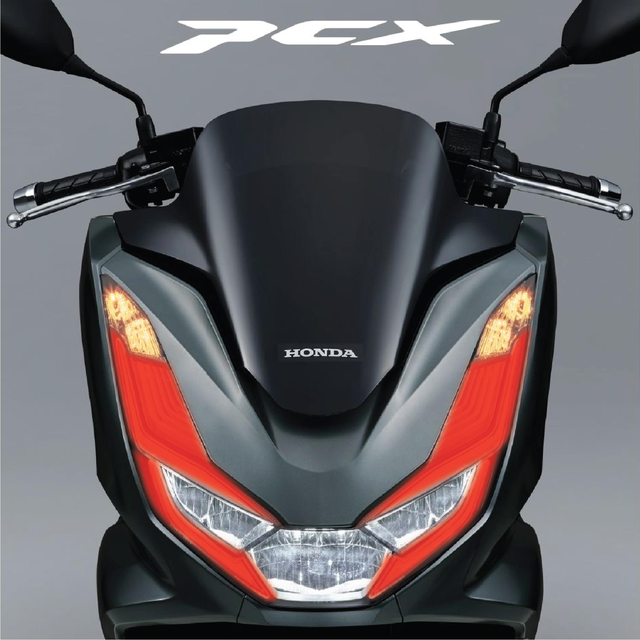 PCXPCX Ön Far Kaşı Far Filmi Sticker Etiket Modeli 2021-2024 Uyumlu Sinyal Kesikli Kırmızı Renk