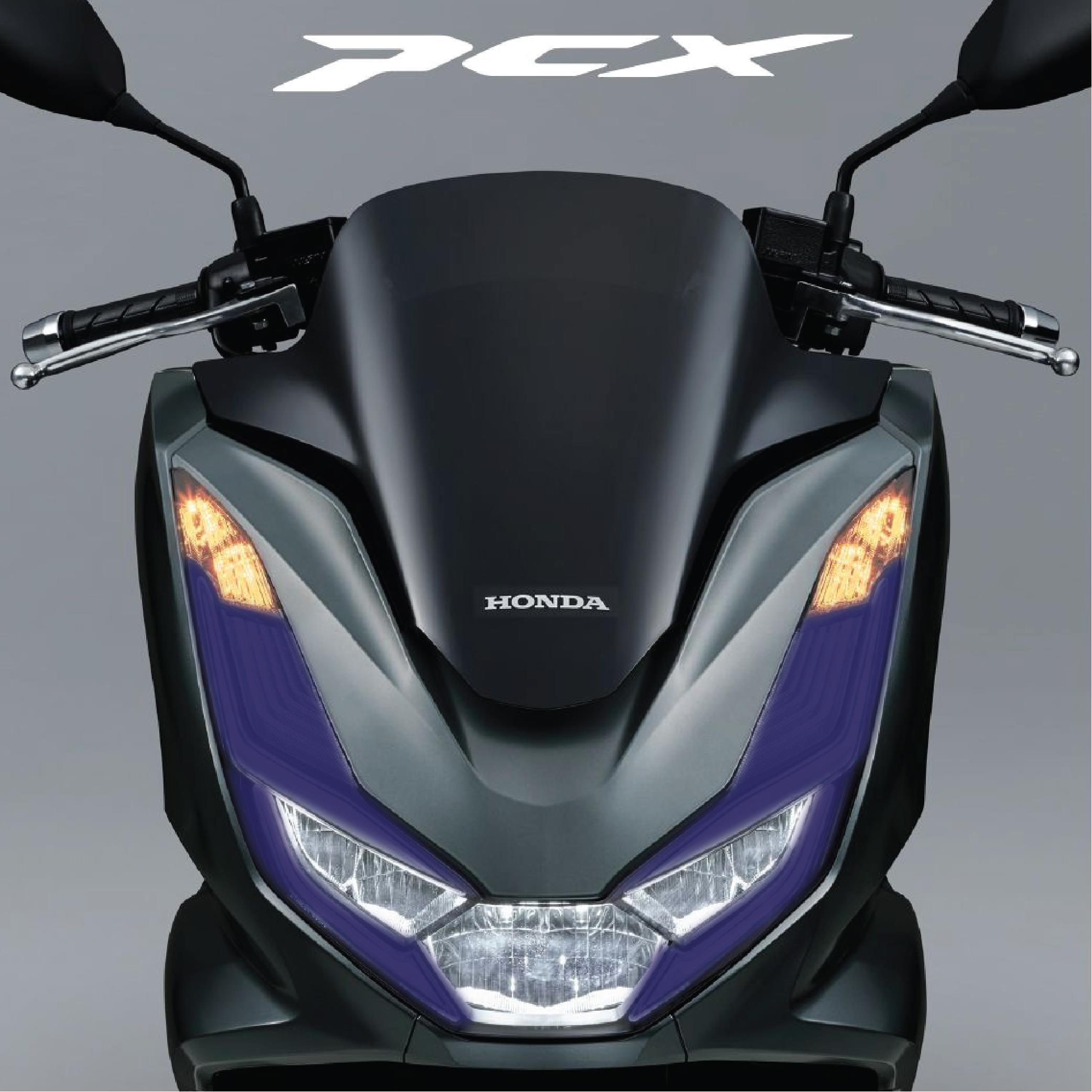 PCXPCX Ön Far Kaşı Far Filmi Sticker Etiket Modeli 2021-2024 Uyumlu Sinyal Kesikli Mavi Renk