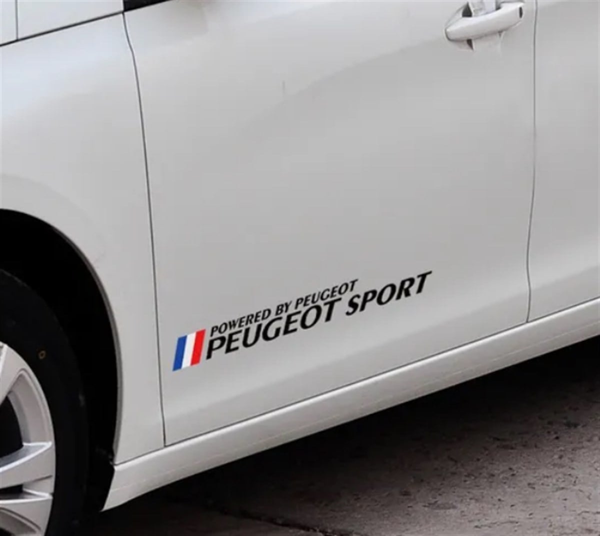 Peugeot Sport Yazılı Yan Kap Sticker Etiket Modeli
