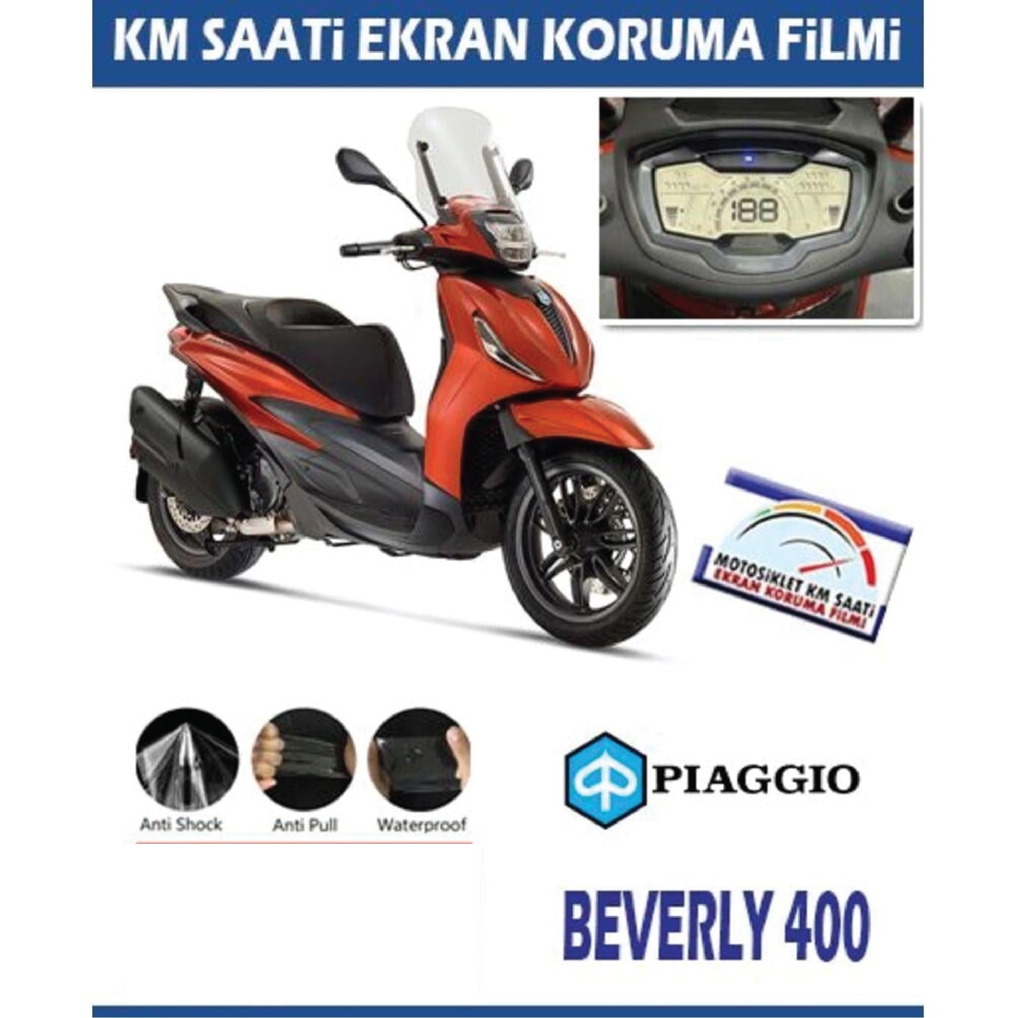 Ekran KorumasıPiaggio Beverly 400 Serisi Motosiklet Ekran Km Koruyucu