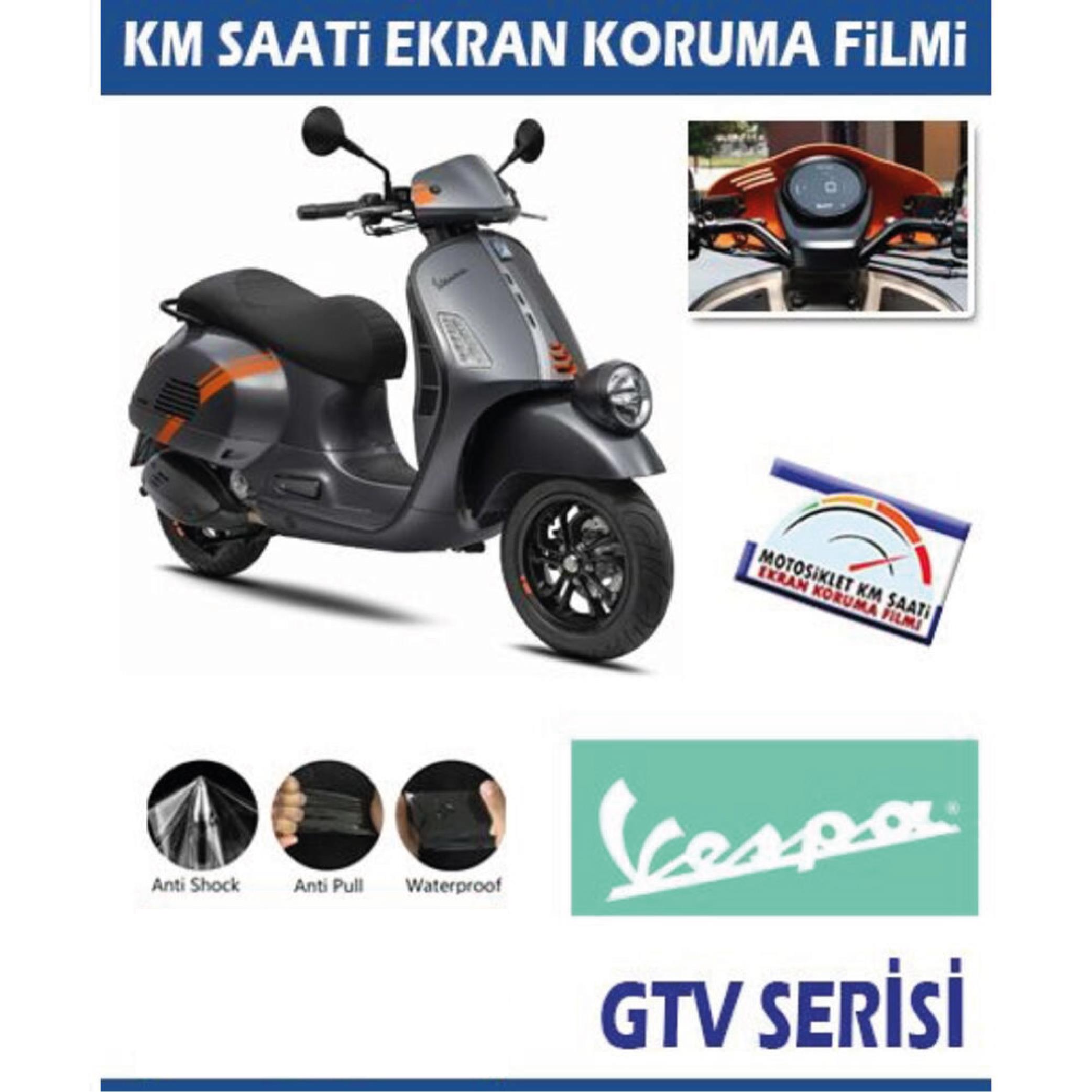 Ekran KorumasıPiaggio Vespa GTV Serisi Motosiklet Ekran Km Koruyucu