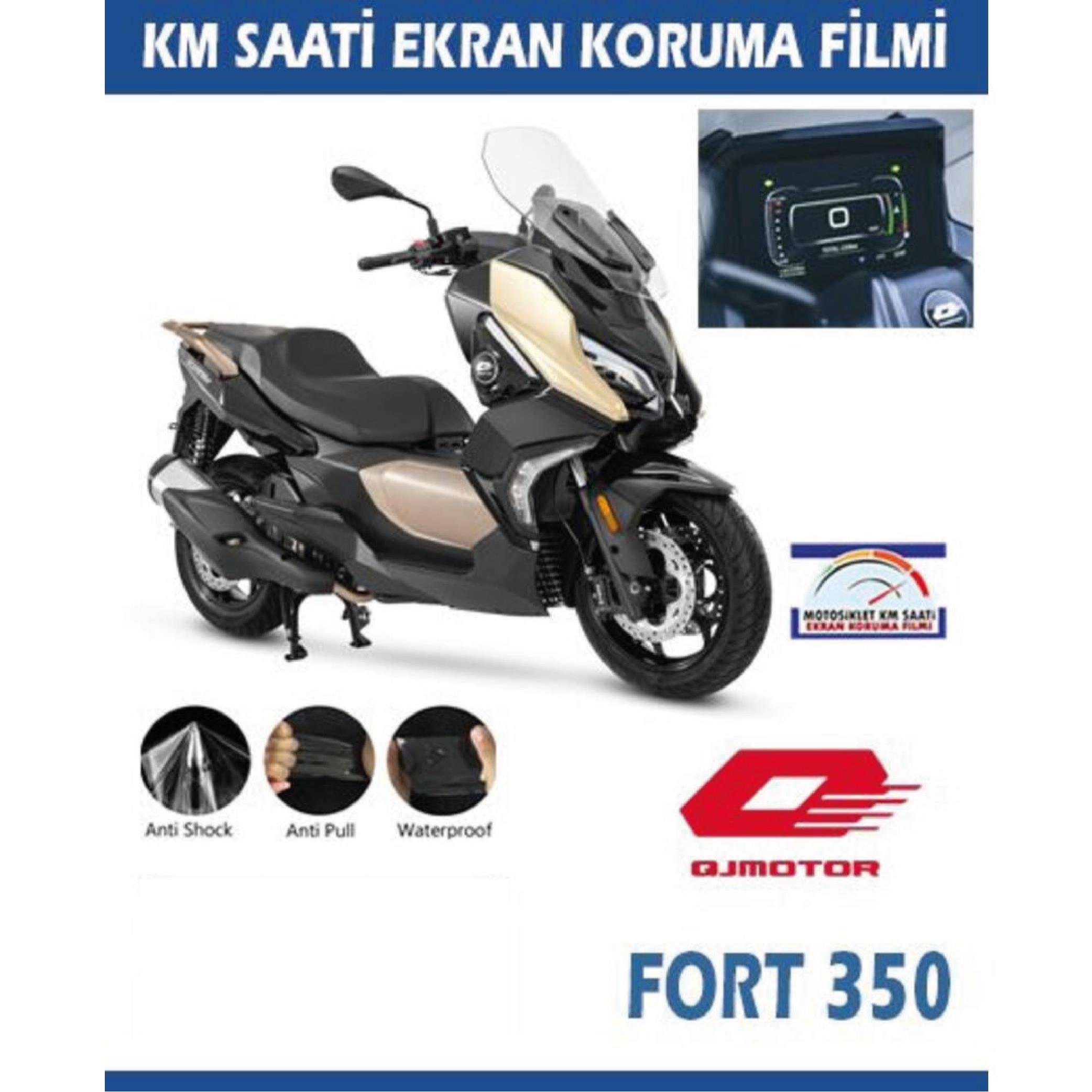 Ekran KorumasıQJ Motor Fort 350 Serisi Motosiklet Ekran Km Koruyucu