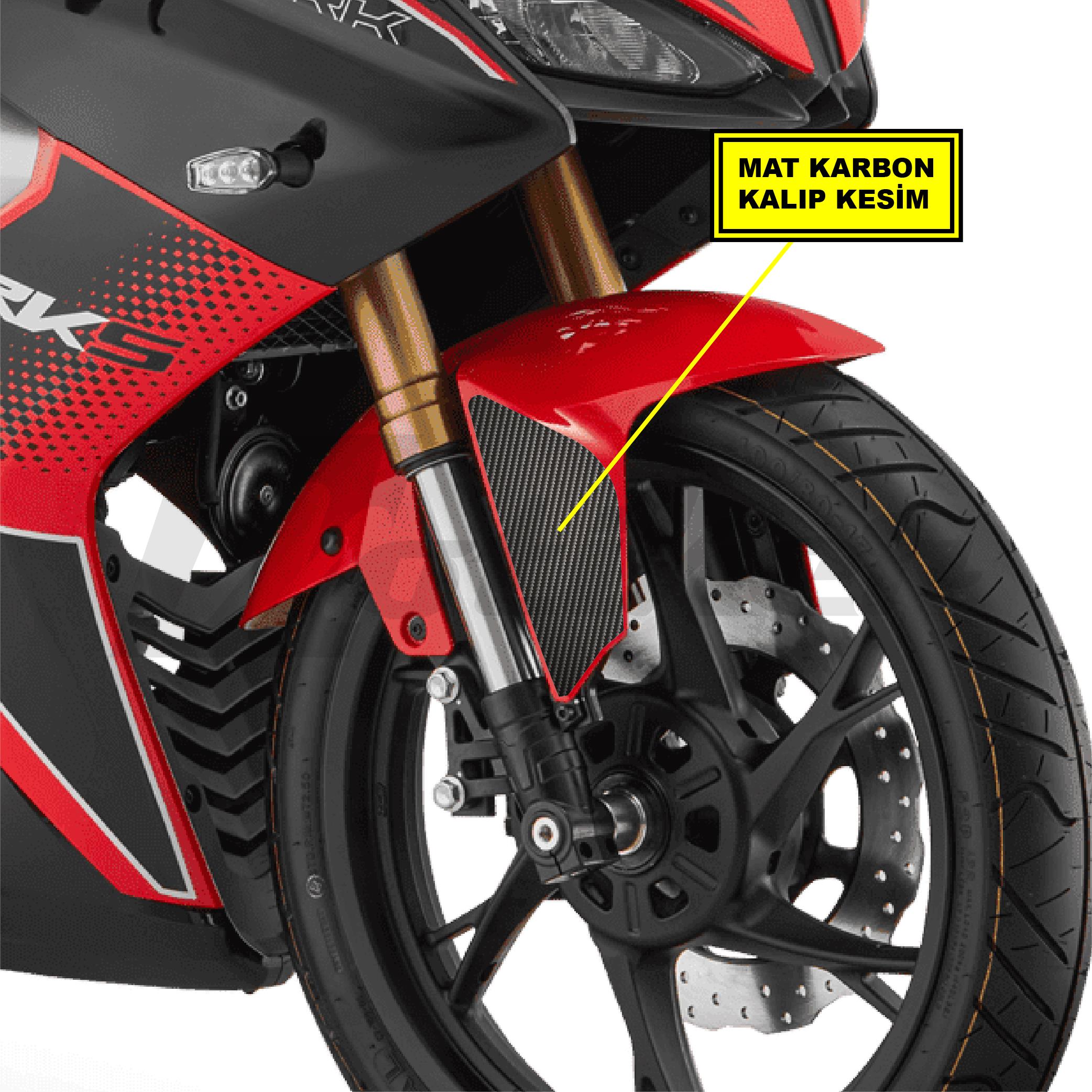 VOGEQJMOTOR RKS SRK125R ÖN ÇAMURLUK SAĞ SOL MAT KARBON STİCKER KAPLAMA ETİKET MODELİ