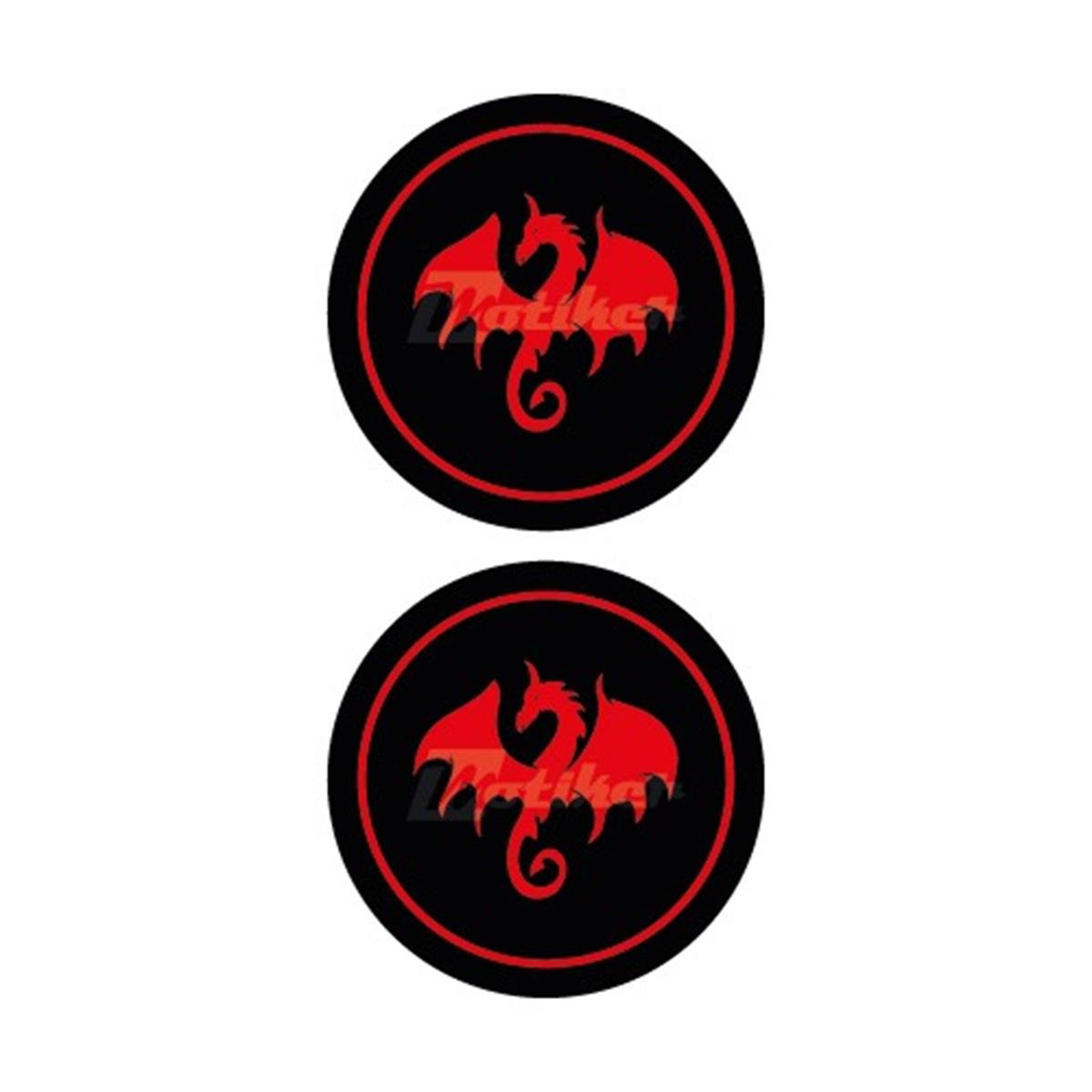 Red Dragon Damla Logo Sticker 