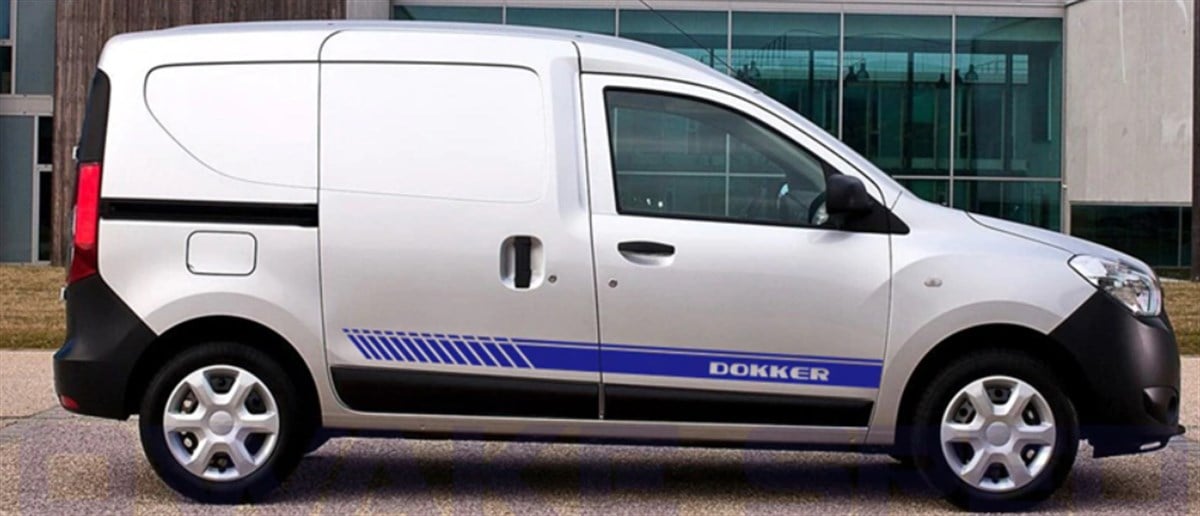 Renault Dacia Dokker Yan Kapı Şerit Sticker Etiket Modeli