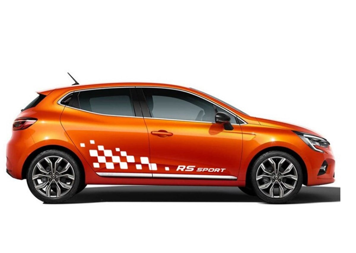 Renault RS Sport Yan Kapı Şerit Sticker Etiket Modeli