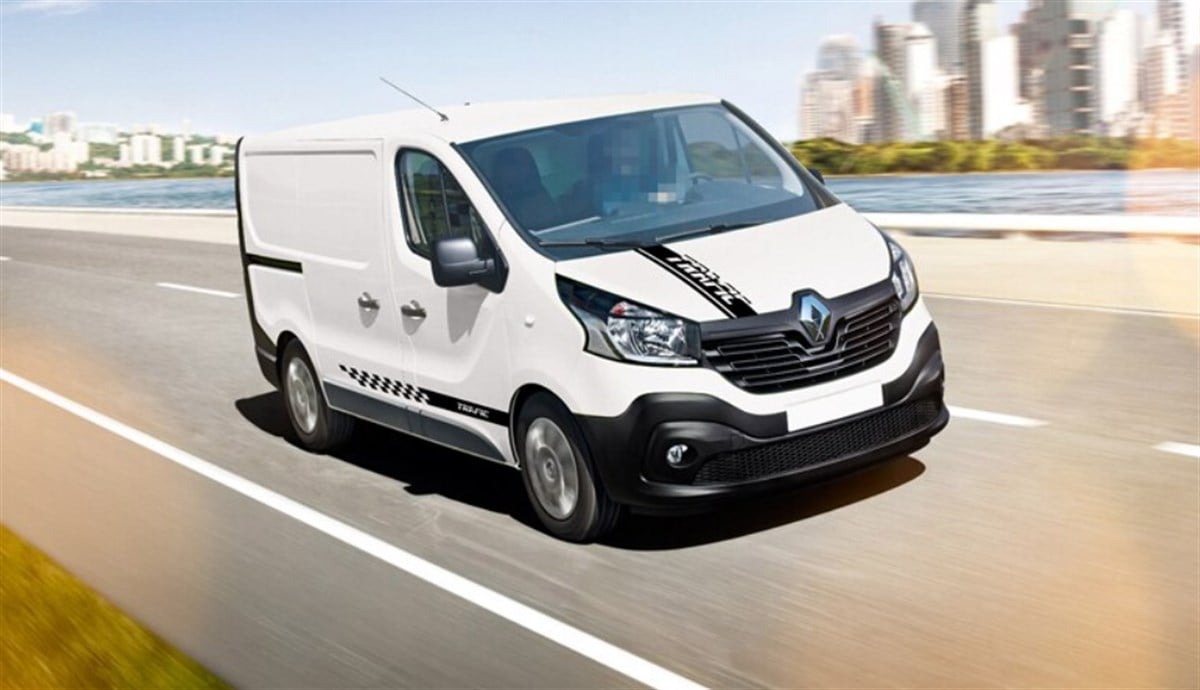 Renault Trafic Ön Kaput ve Yan Kapı Şerit Sticker Etiket Modeli