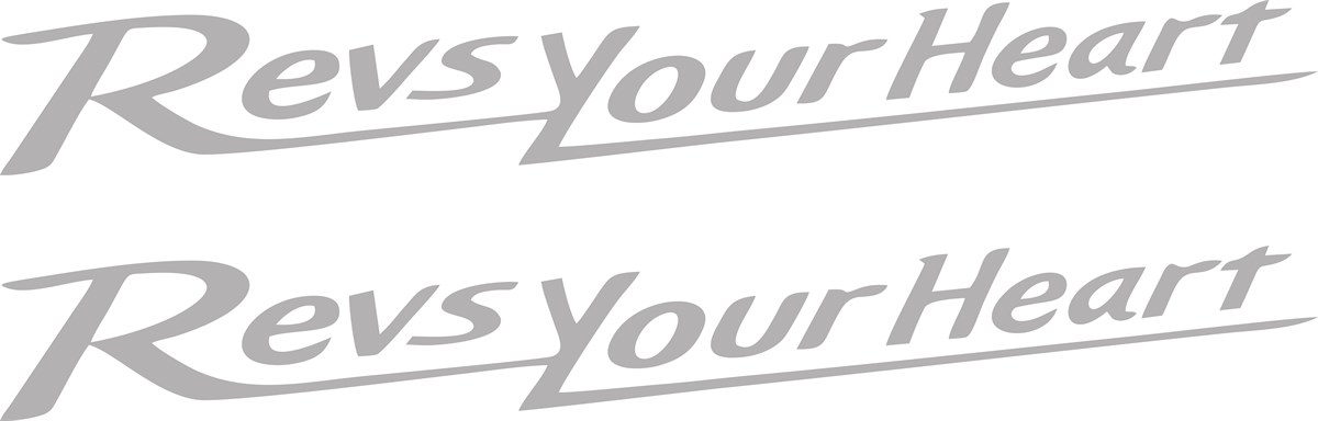 RevsYourHeart Gri Mini Sticker