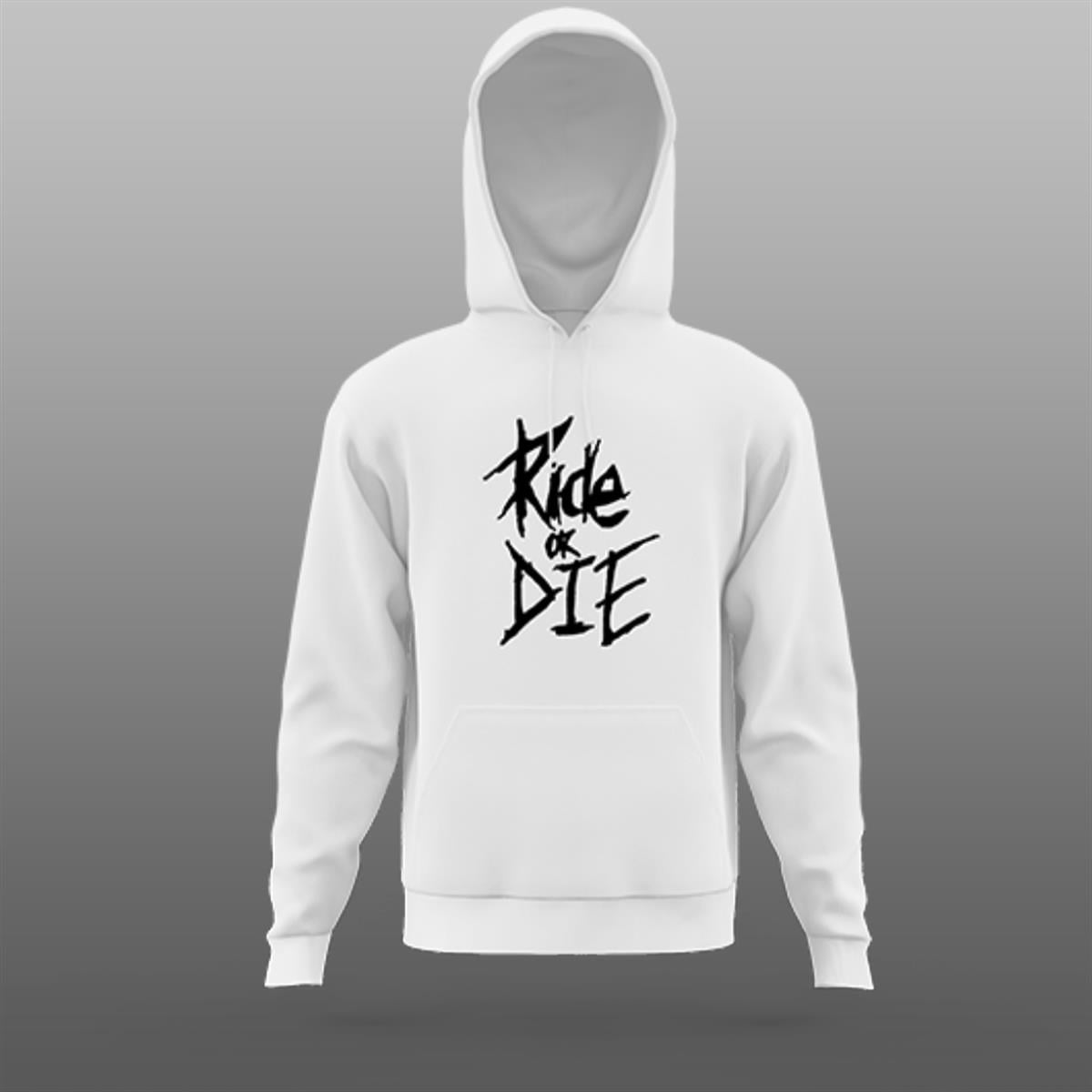 Ride or Die Beyaz Sweatshirt Modeli