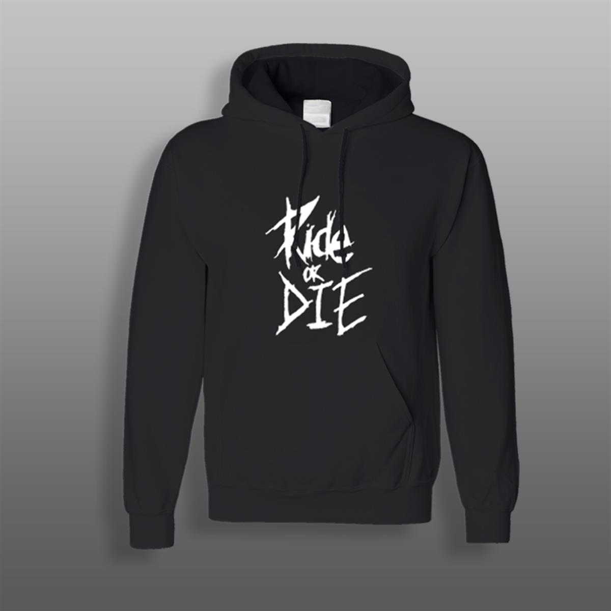 Ride or Die Siyah Sweatshirt Modeli