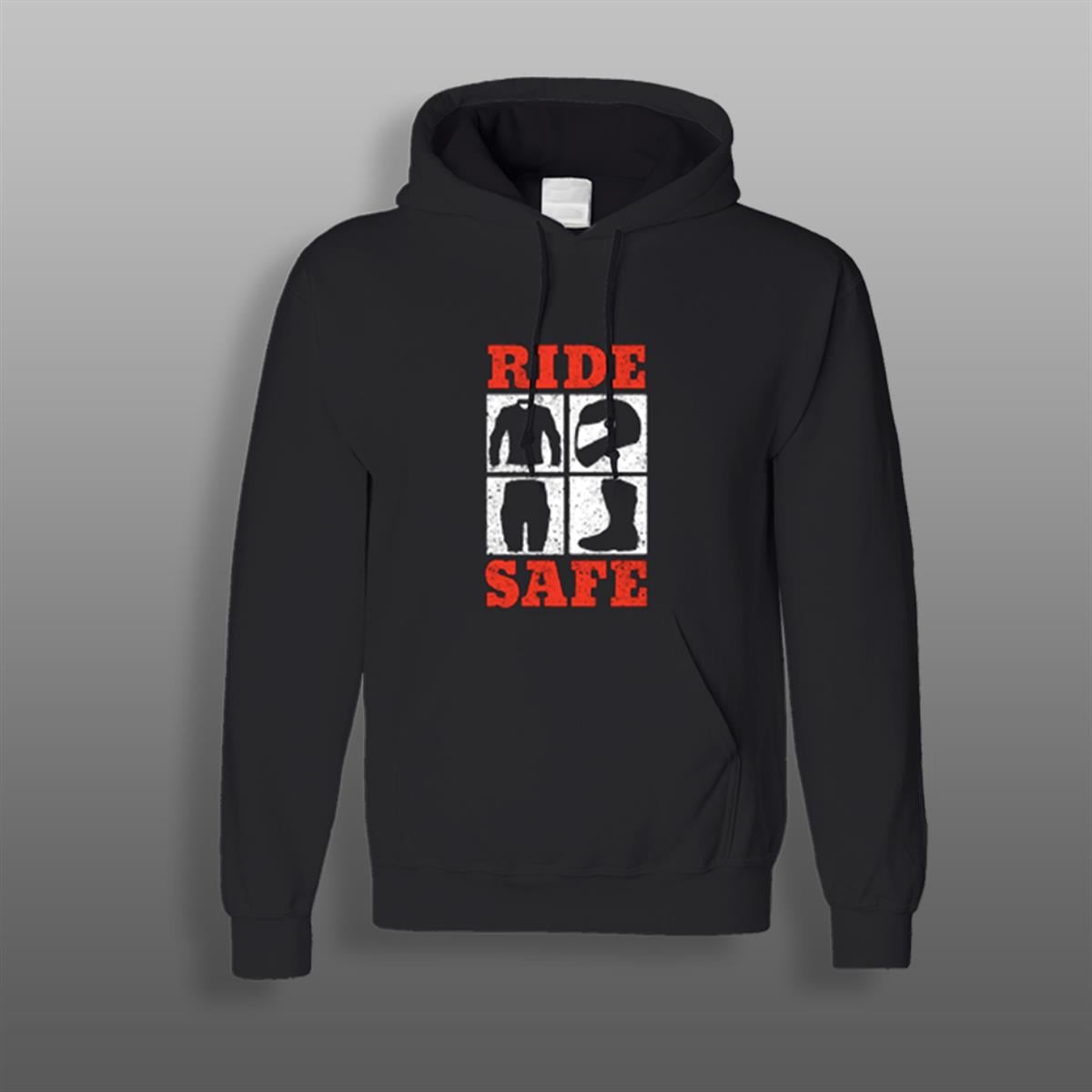 Ride Safe Siyah Sweatshirt Modeli