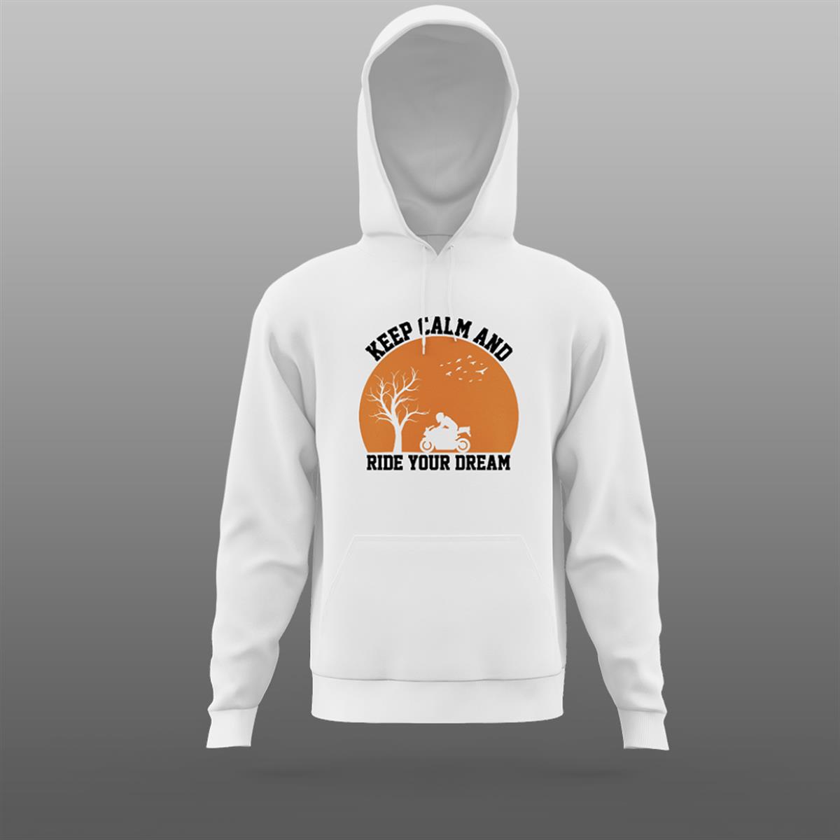 Ride Your Dream Beyaz Sweatshirt Modeli