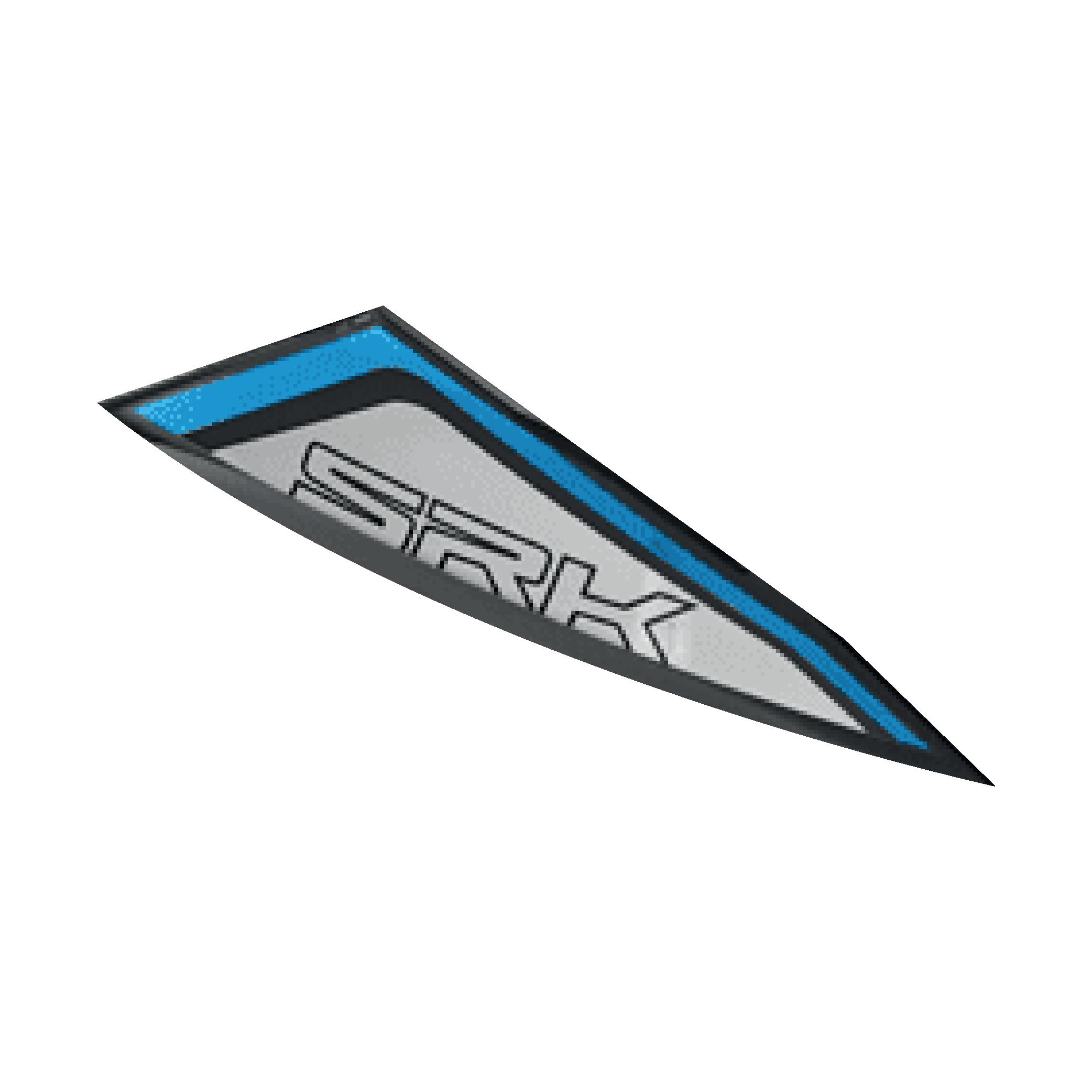RKSRKS (QJ MOTOR) MAVİ SRK 125R SAĞ ÖN KAFA YAN ORJİNAL TASARIM STICKER ETİKET MODELİ