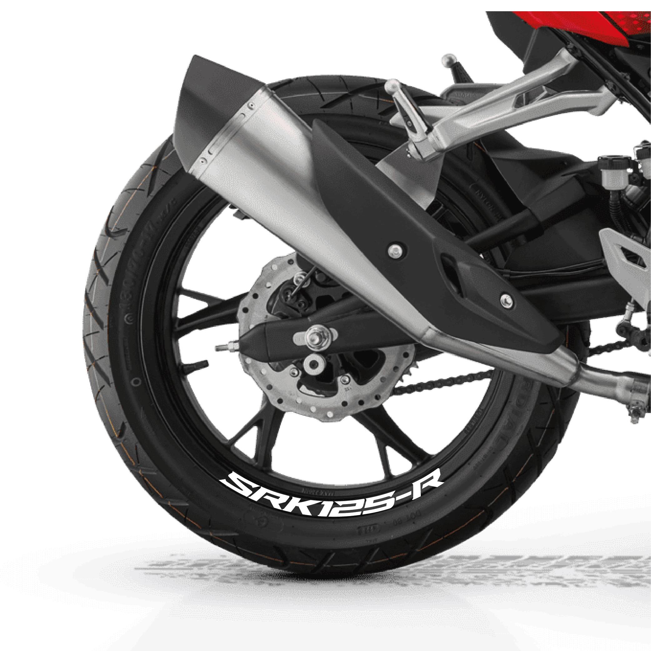 RKSRKS (QJ MOTOR) SRK 125-R Motosiklet Jant İçi Sticker Etiket Modeli Beyaz