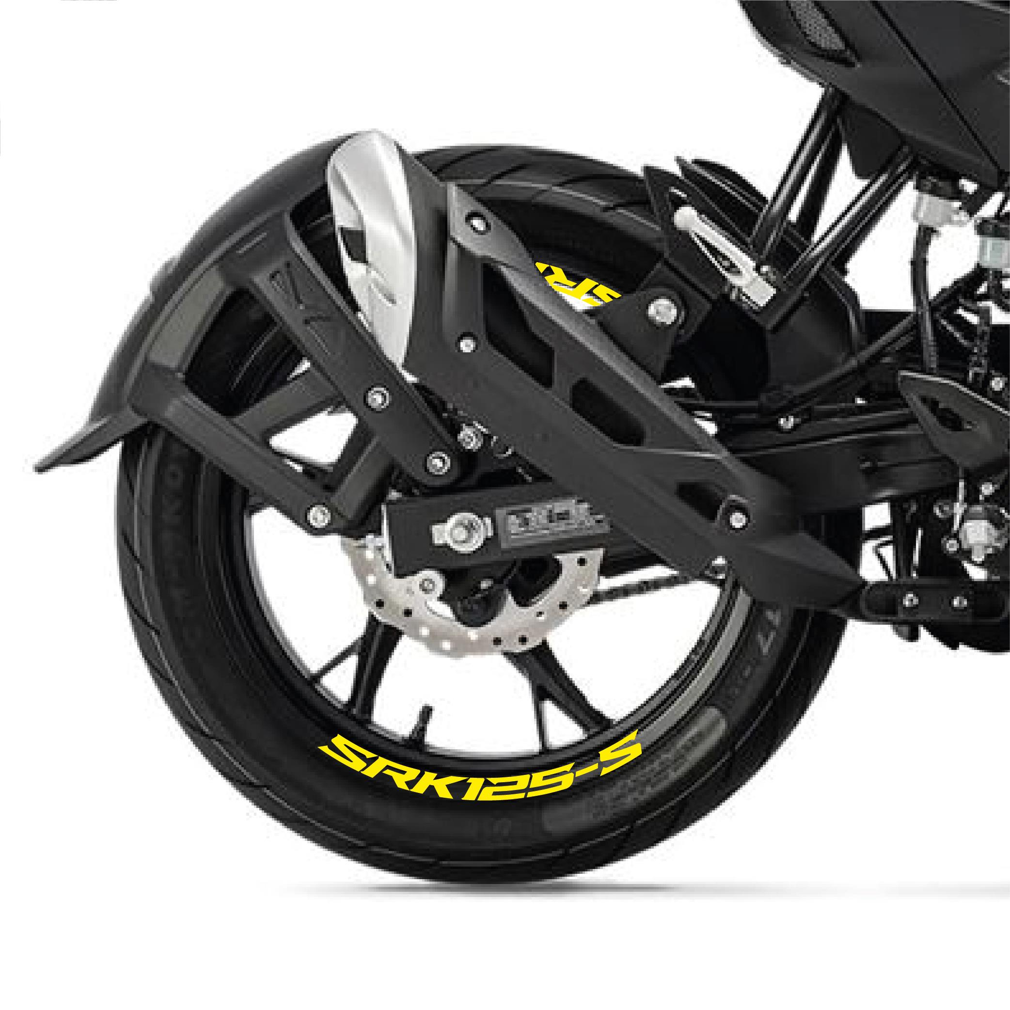 RKSRKS (QJ MOTOR) SRK 125-S Motosiklet Jant İçi Sticker Etiket Modeli Sarı