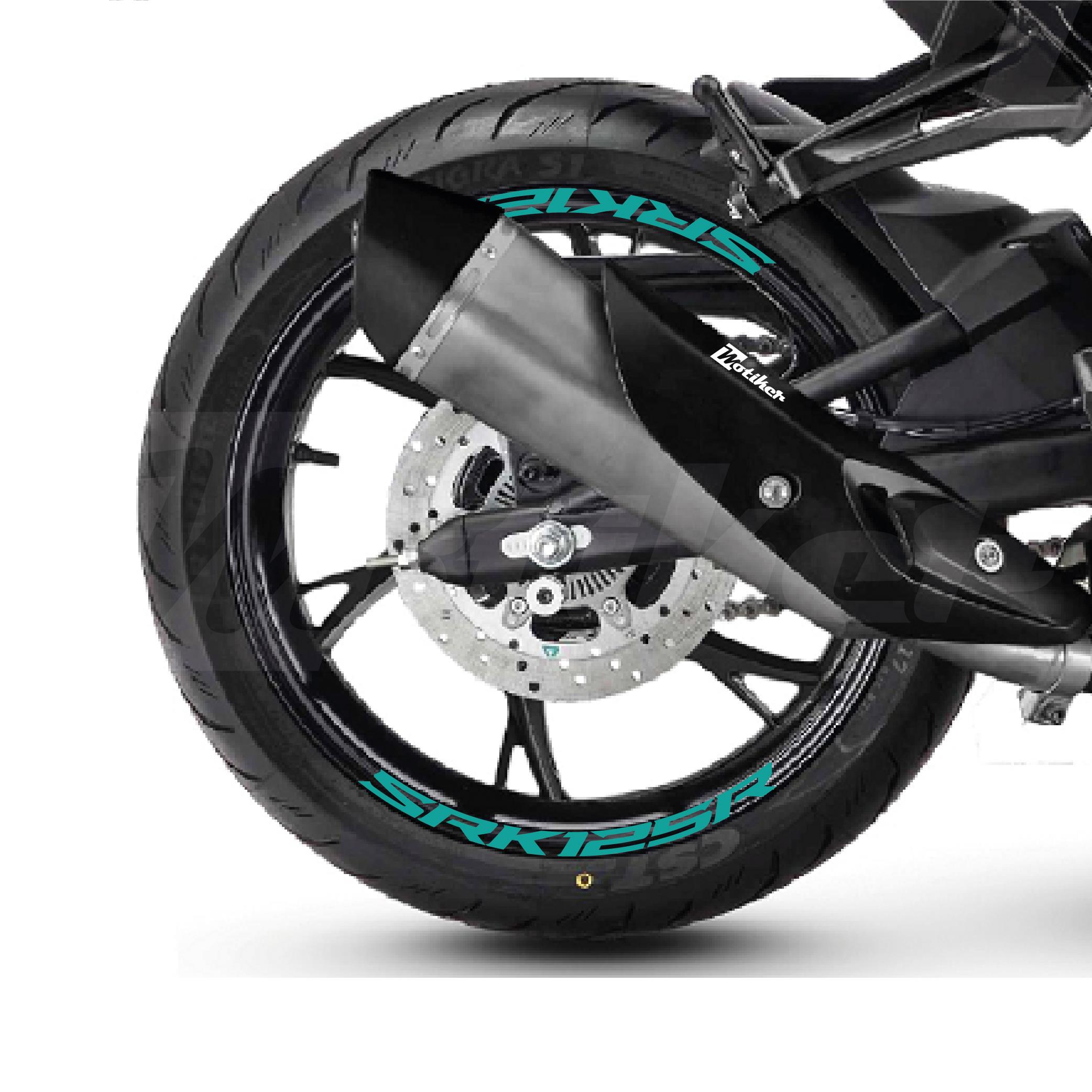 RKSRKS (QJ MOTOR) SRK 125R Motosiklet Jant İçi Sticker Etiket Modeli Turkuaz
