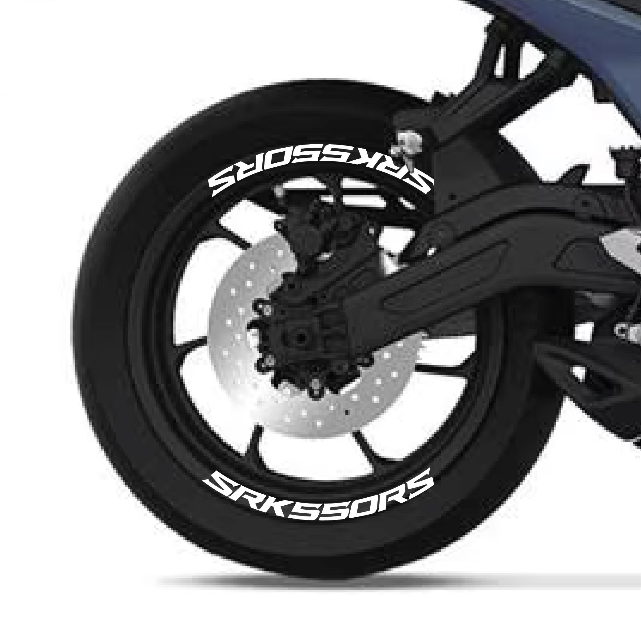 RKSRKS (QJ MOTOR) SRK 550 RS Motosiklet Jant İçi Sticker Etiket Modeli Beyaz