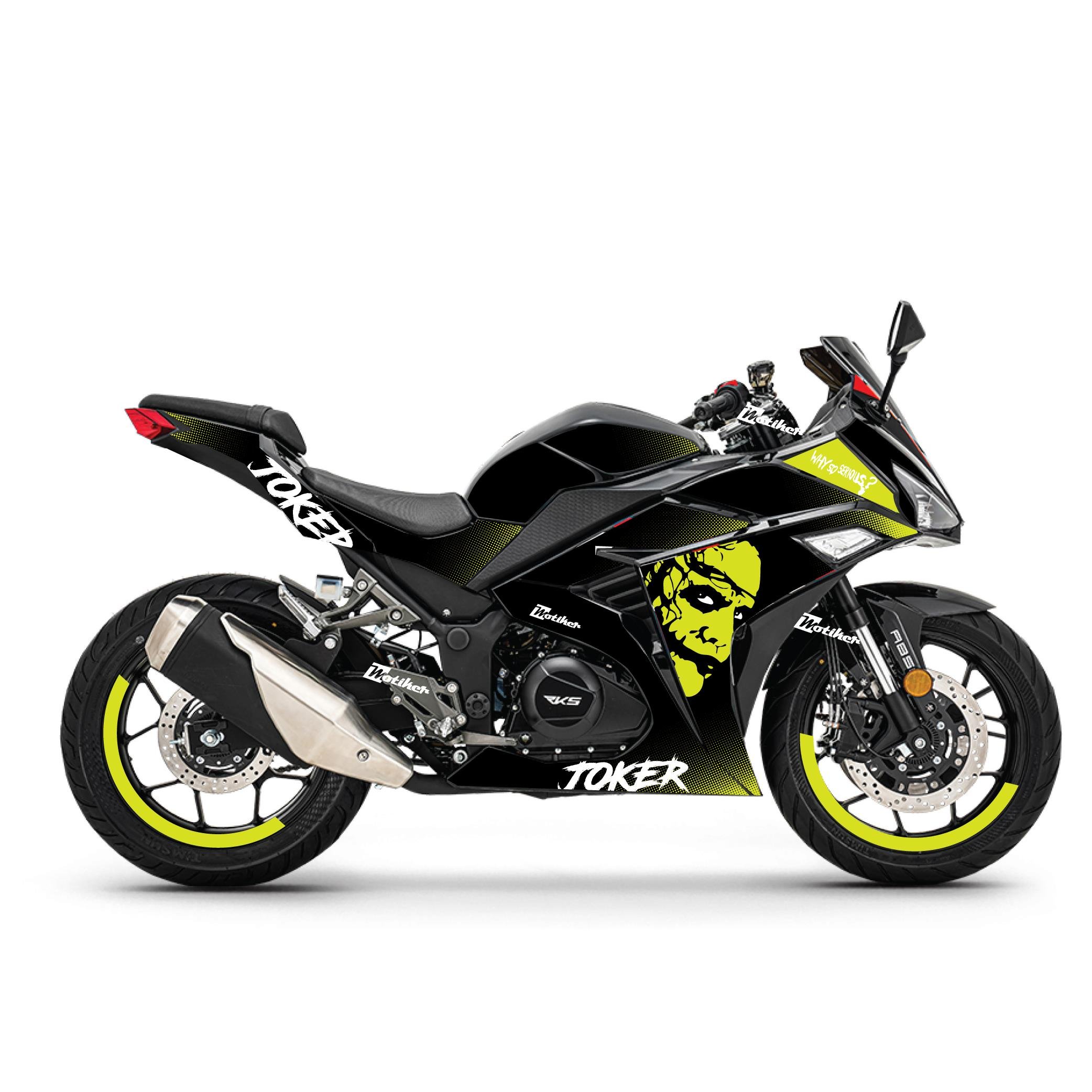 RKS R250 Joker Sarı Parçalı Kaplama Sticker Etiket Modeli