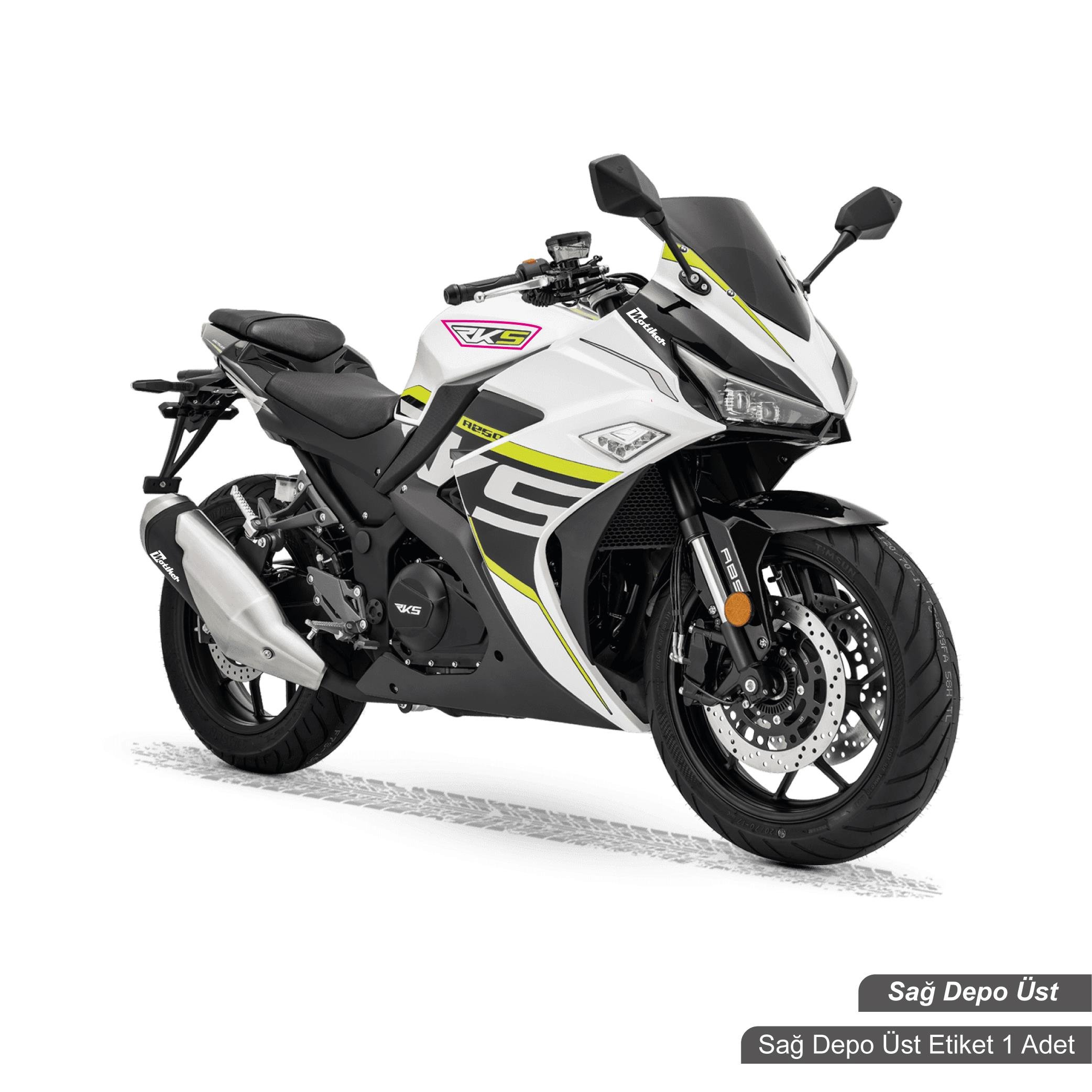 RKSRKS R250 Orjinal Tasarım Sağ Depo Üst Sticker Etiket Modeli