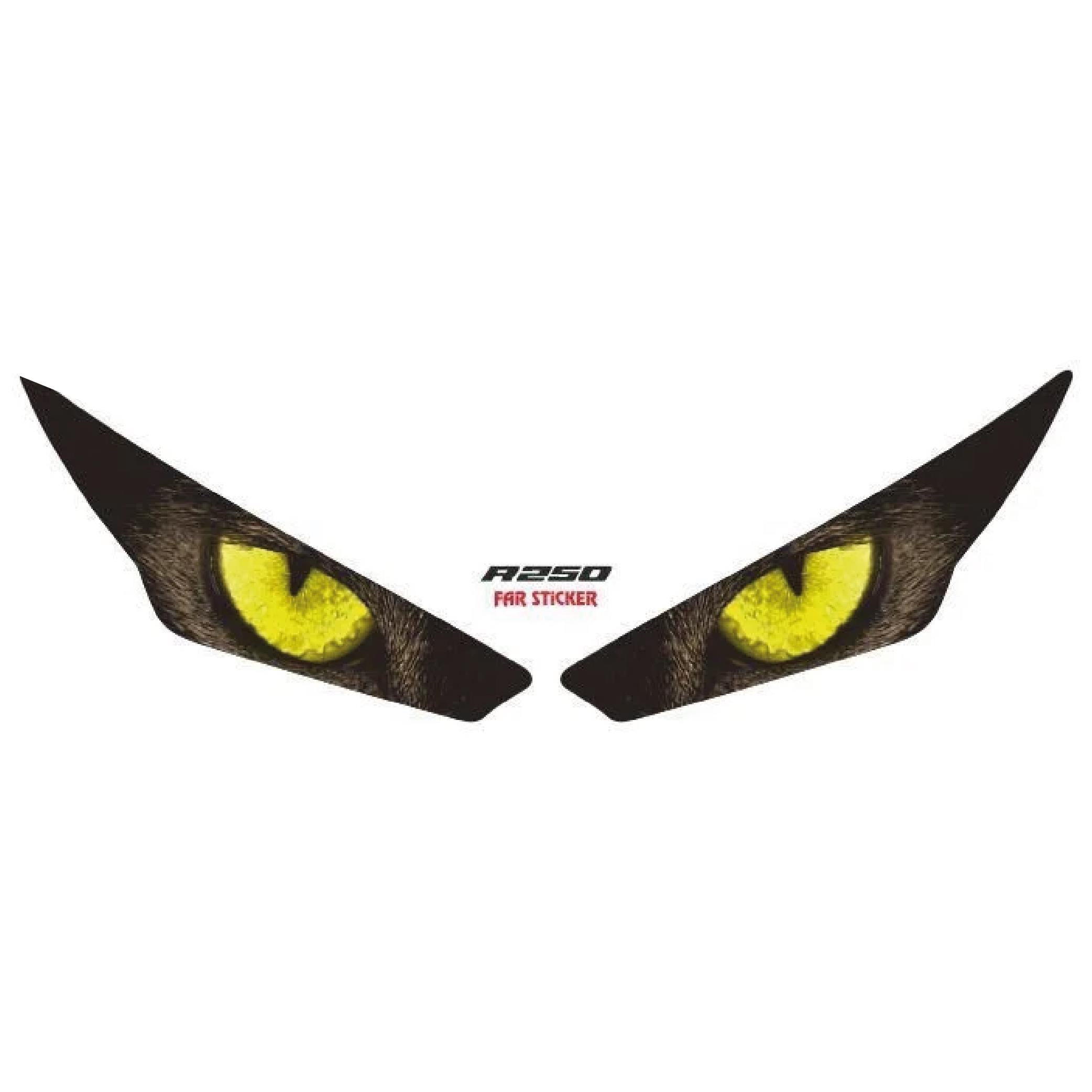 RKS R250 Sarı Göz Far Sticker Etiket Modeli