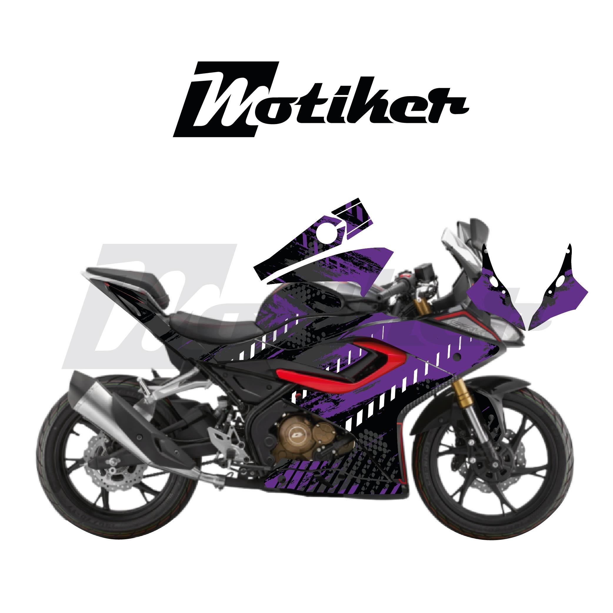 RKSRKS SRK 125R Kaplama Motosiklet Sticker Etiket Modeli Racing Sport Desen Mor Pembe