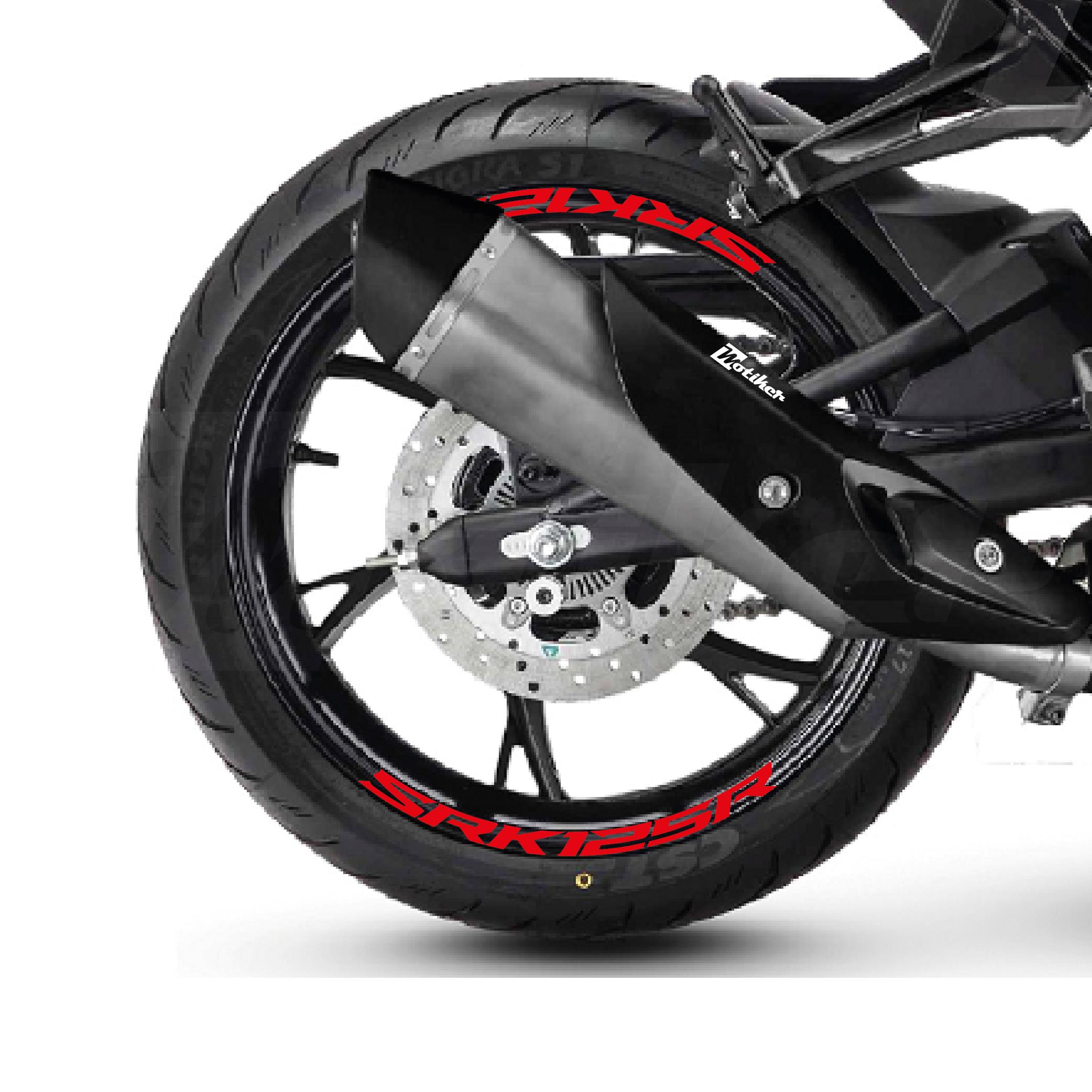 RKSRKS SRK 125R Motosiklet Jant İçi Sticker Etiket Modeli Kırmızı
