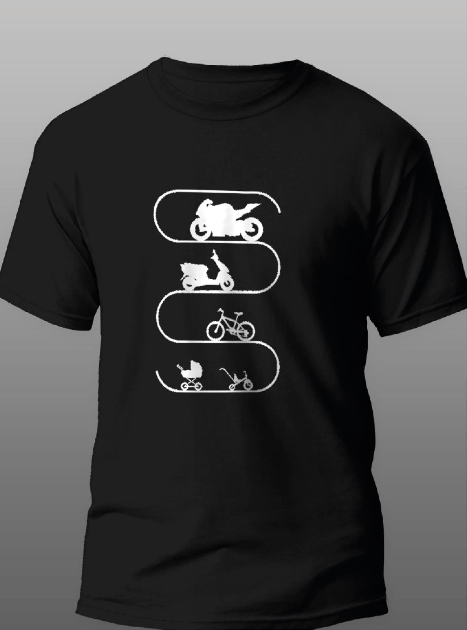 T-ShirtS-Moto T-Shirt Modeli Siyah