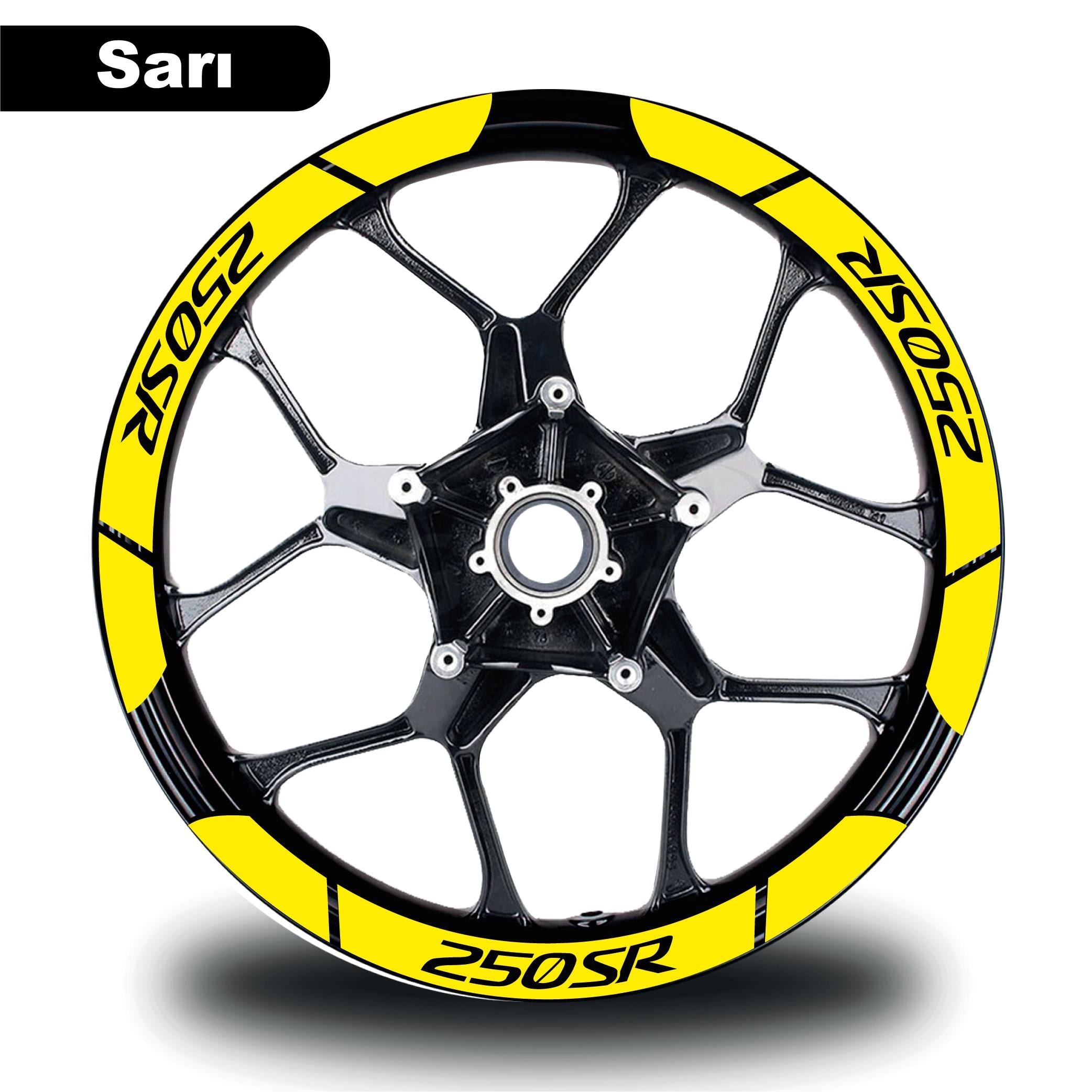 250SRSarı CF MOTO 250 SR Geniş Jant Sticker Etiket Modeli