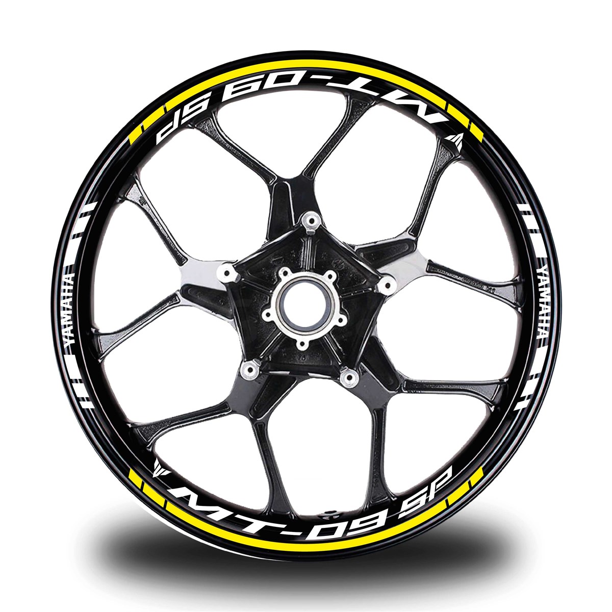 Sarı Yamaha MT 09 SP  Takım Jant Sticker Etiket 