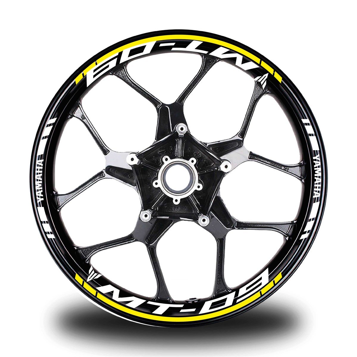 Sarı Yamaha MT 09 Takım Jant Sticker Etiket 