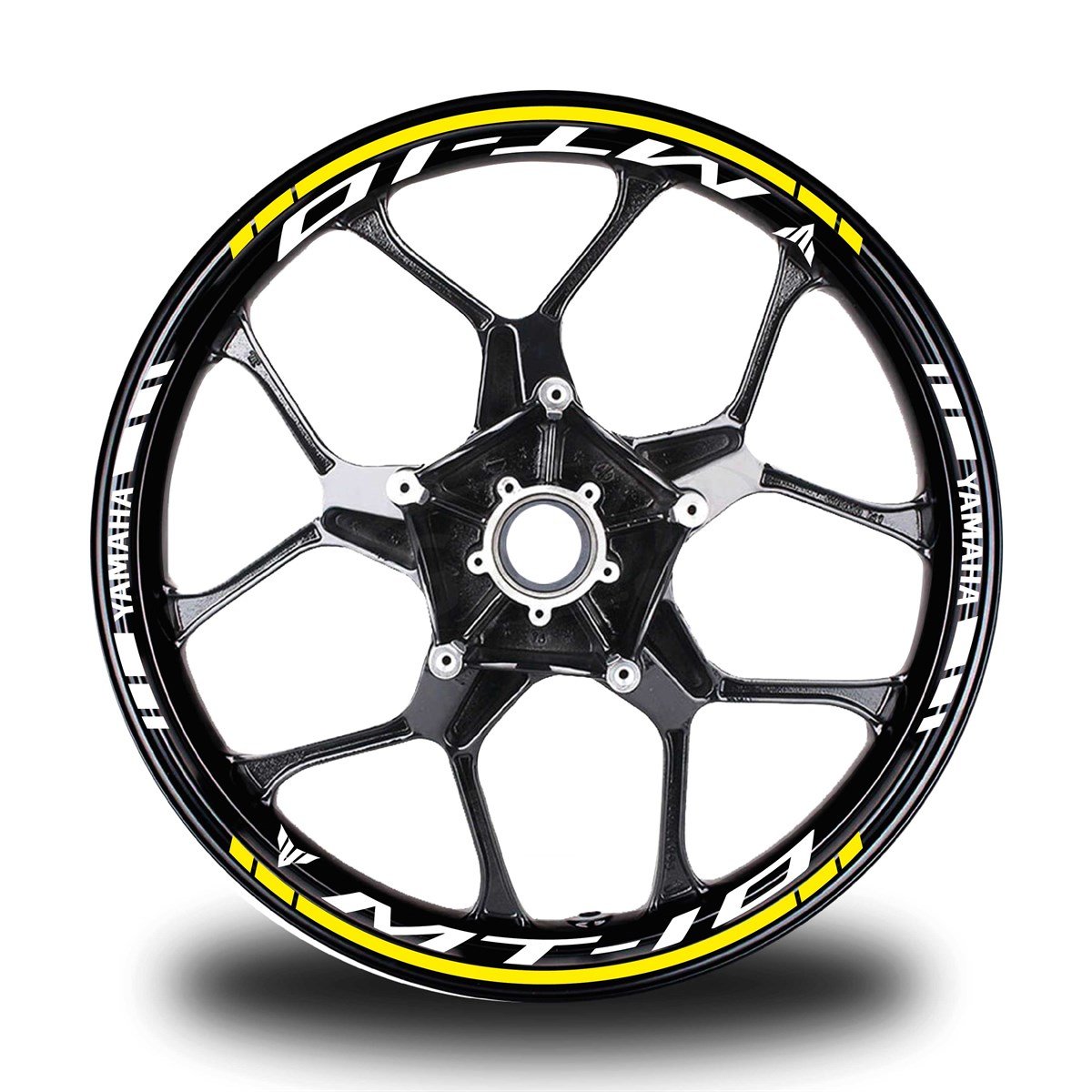 Sarı Yamaha MT 10 Takım Jant Sticker Etiket 