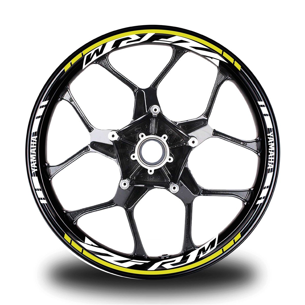 Sarı Yamaha R1M Takım Jant Sticker Etiket 