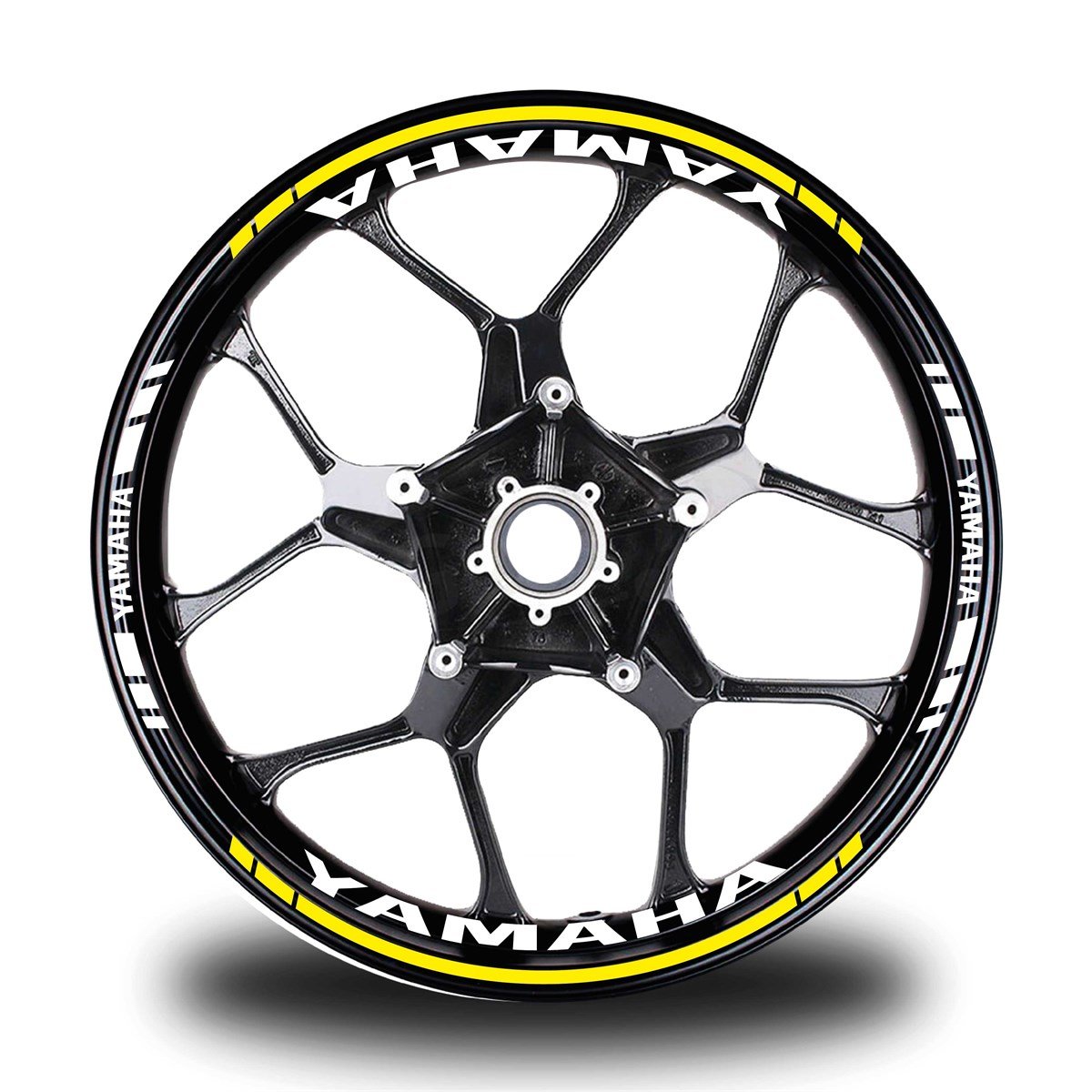 Sarı Yamaha Takım Jant Sticker Etiket