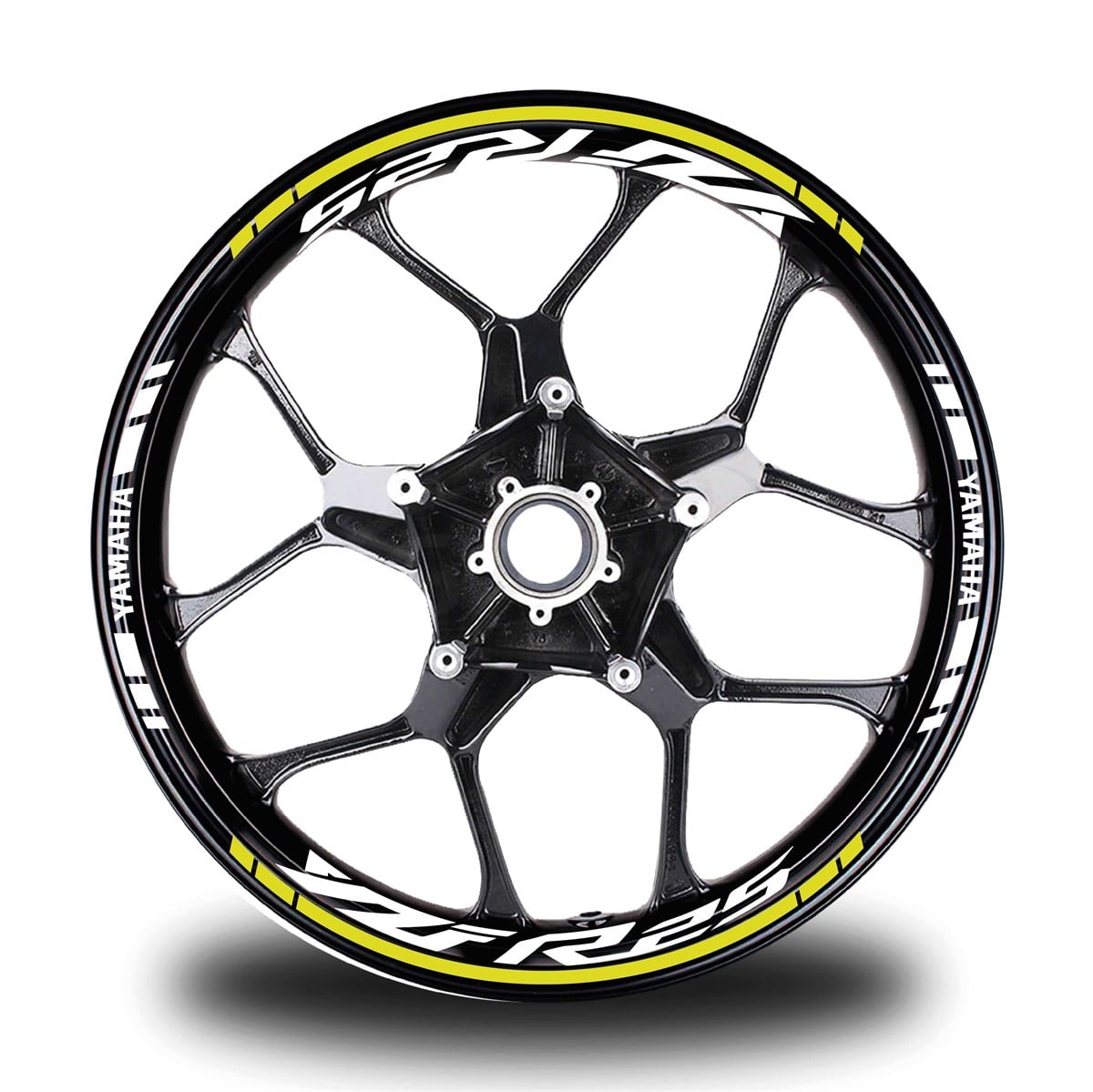 Sarı Yamaha YZF R25 Takım Jant Sticker Etiket 